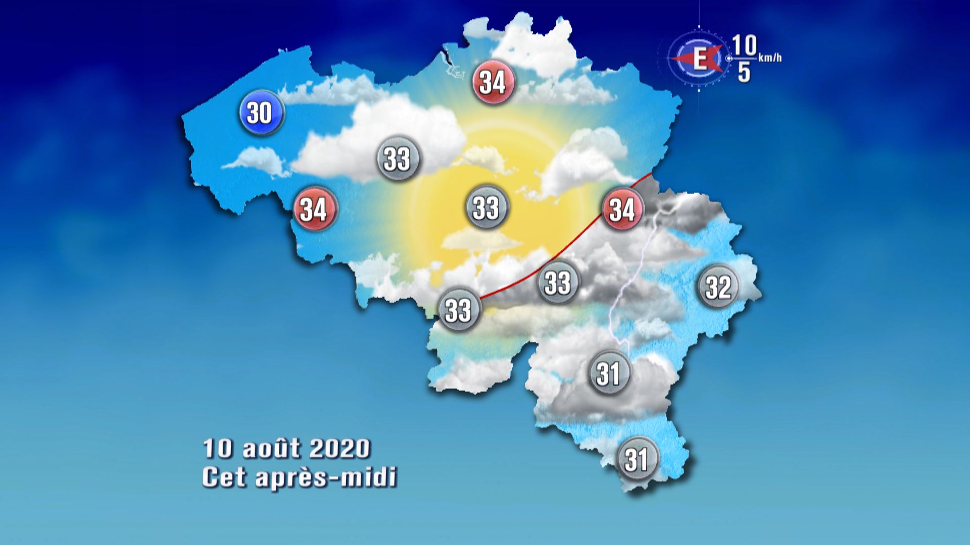 Météo de ce lundi : chaleur et risque orageux