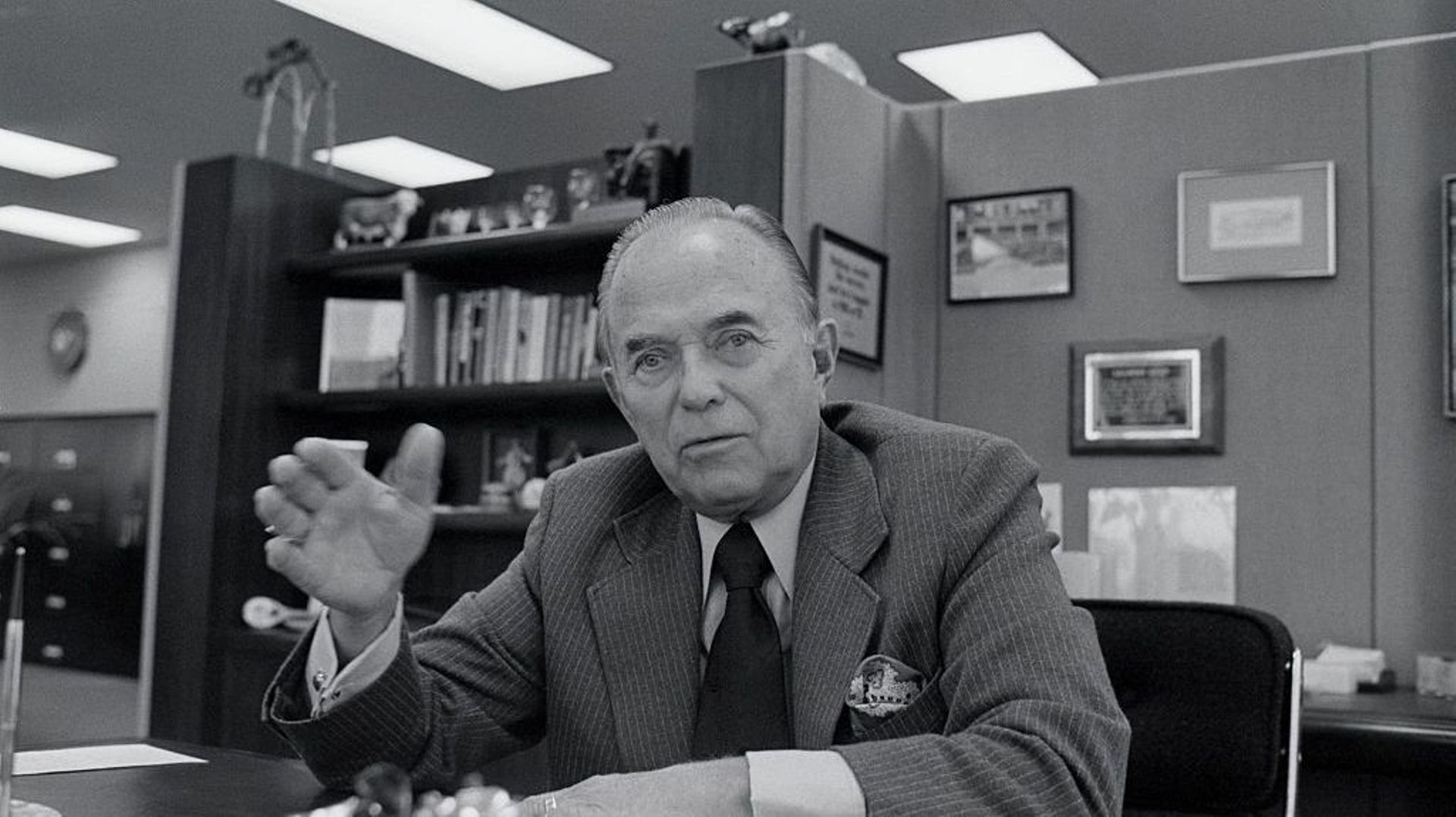 Ray Kroc en janvier 1967 à son bureau à Chicago, Illinois.