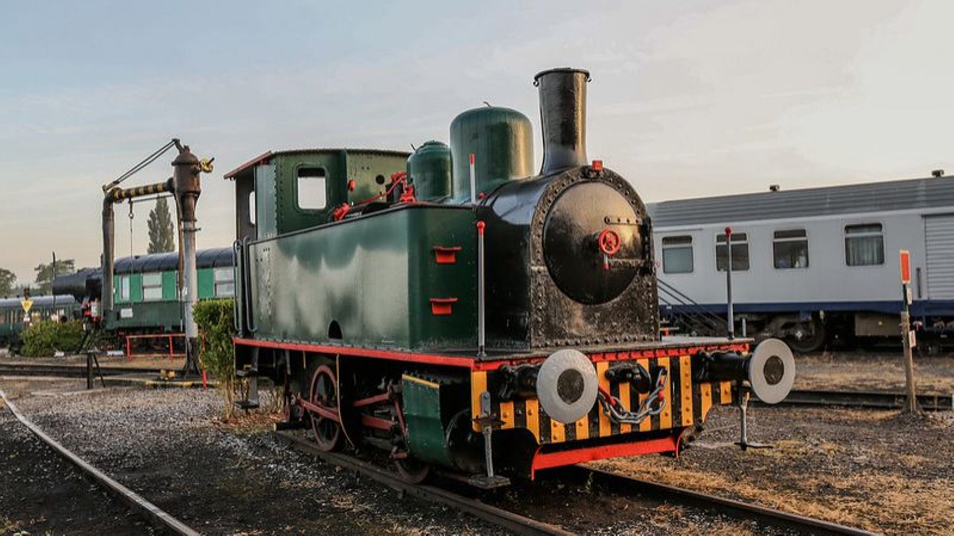 Une des locomotives à vapeur qui circule sur la ligne Mariembourg-Treignes.