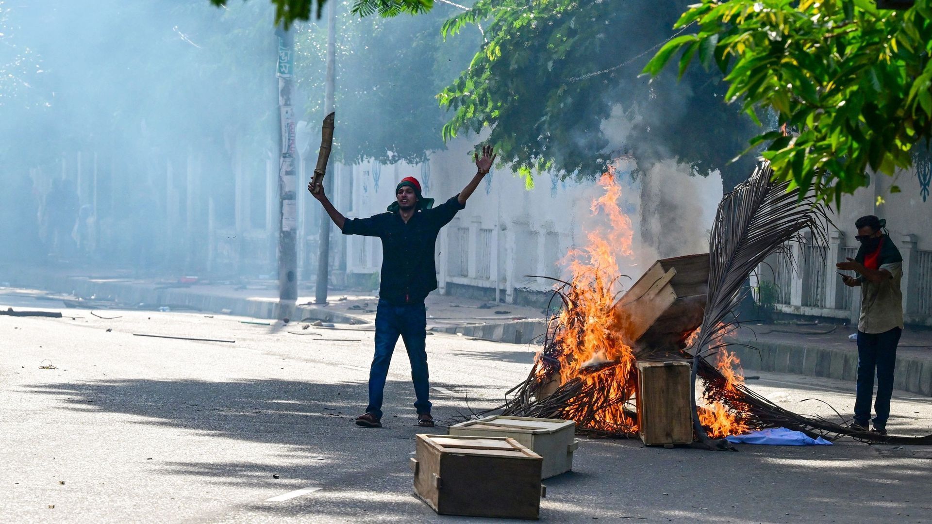 Manifestations étudiantes au Bangladesh (Reuters 18/07/24)