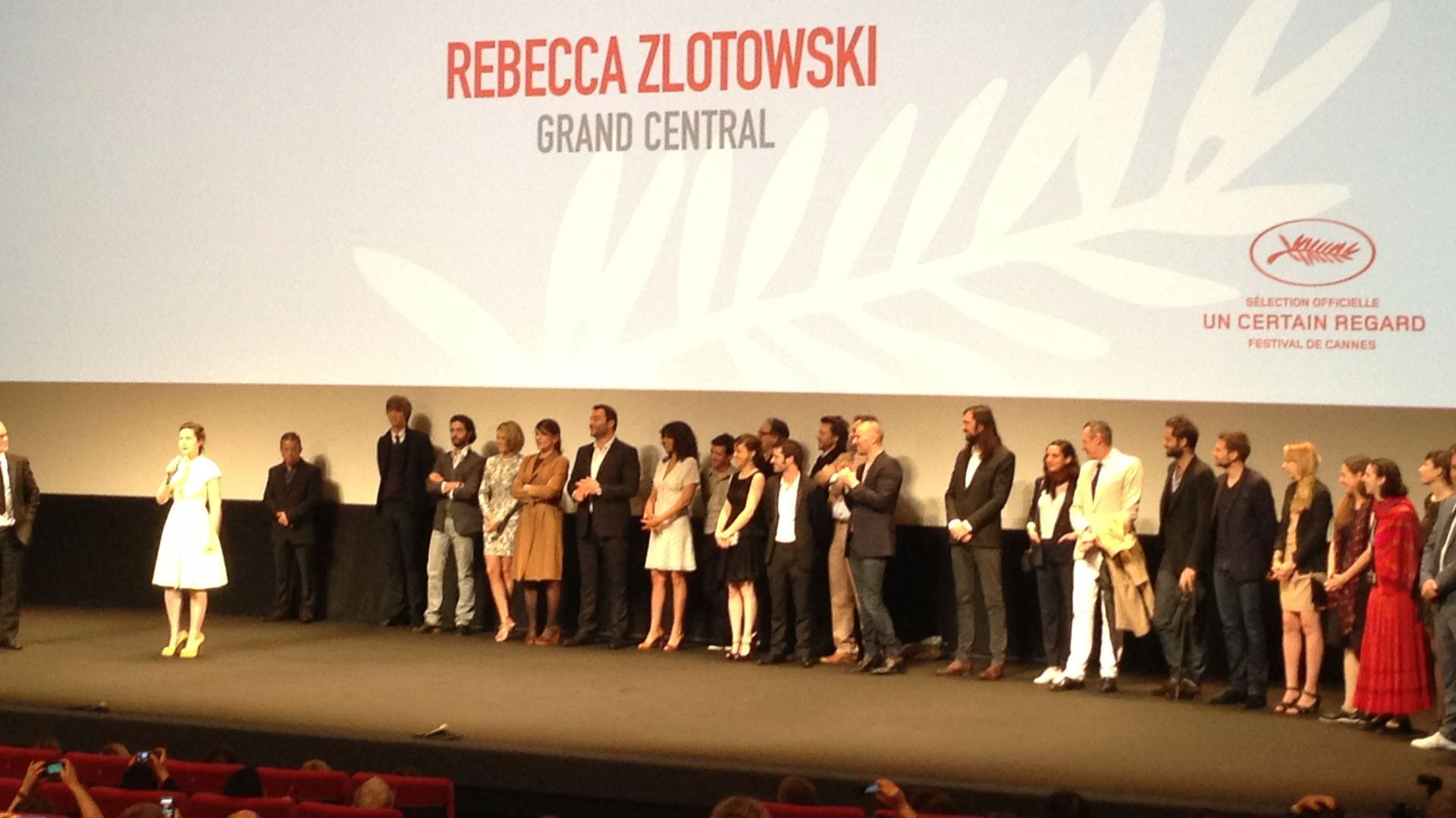 L'équipe du "Grand Central" venue en nombre pour présenter le film à Cannes