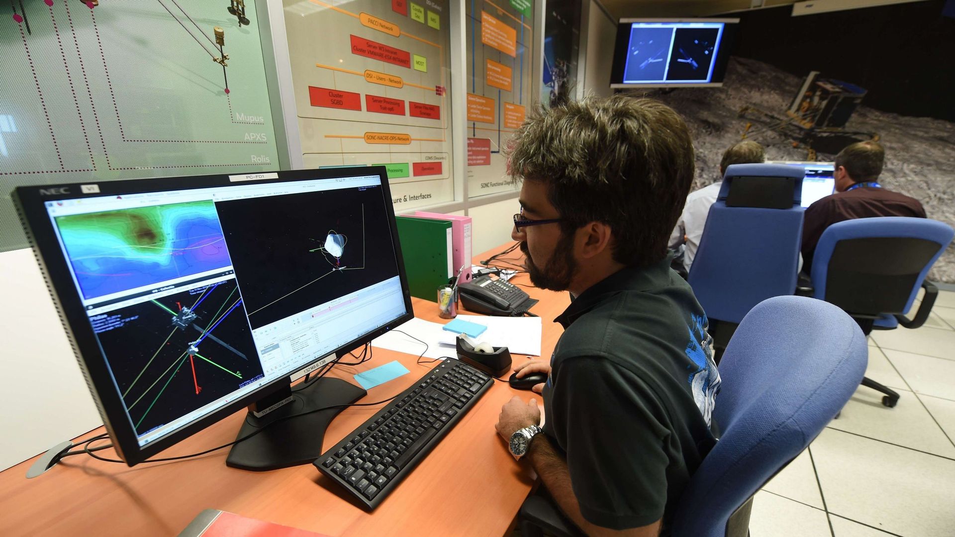 Le robot Philae transmet ses données au CNES, à Toulouse