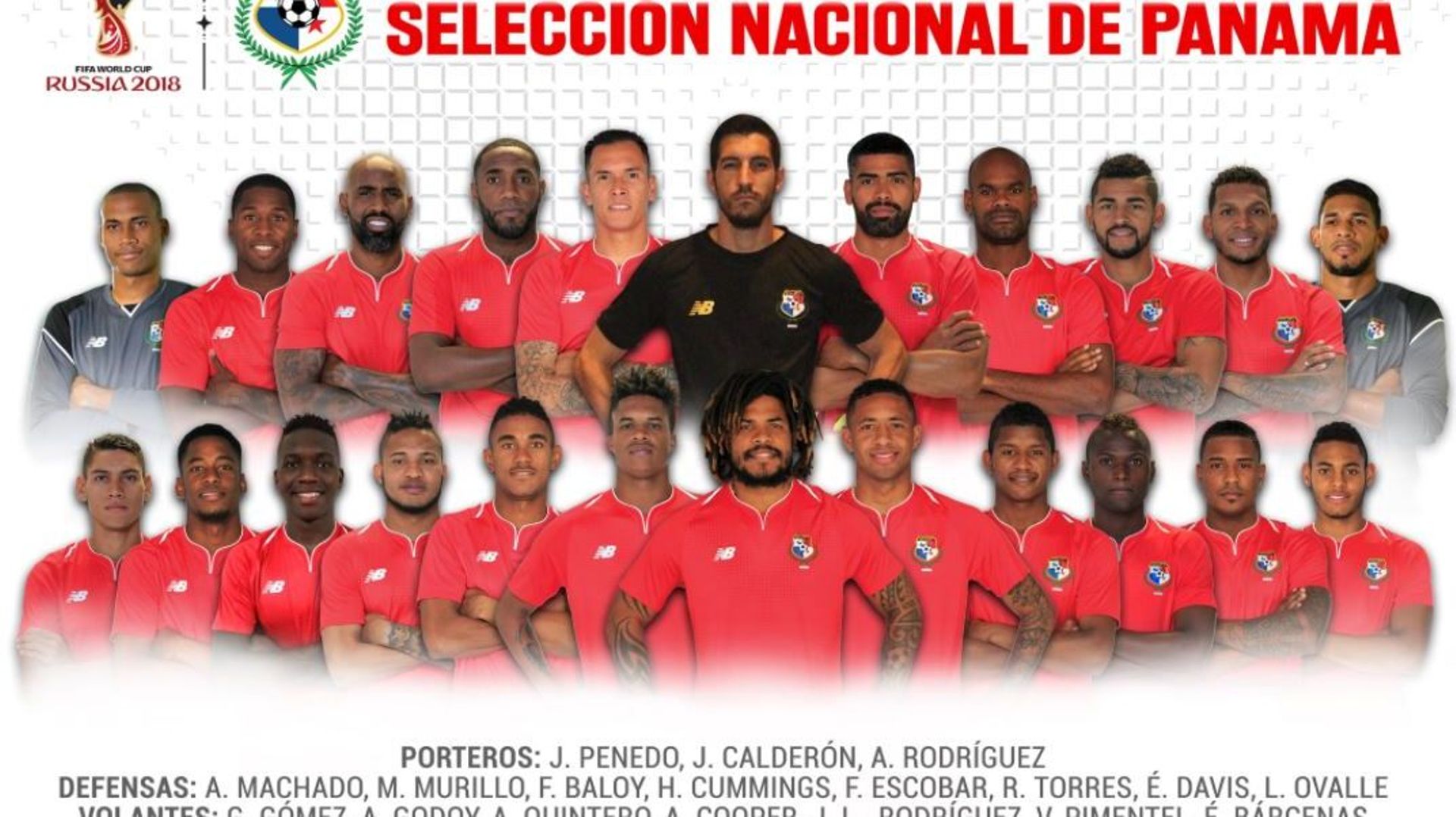 La liste des 23 joueurs du Panama pour le Mondial a été dévoilée