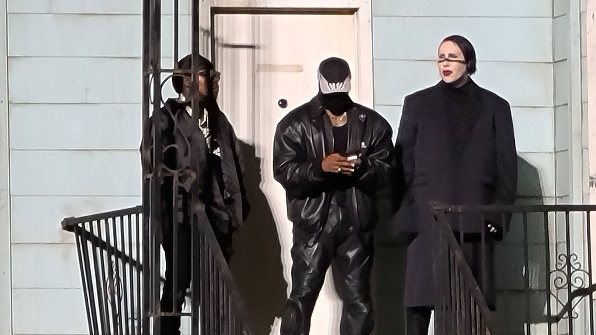  DaBaby, Kanye West et Marilyn Manson en 2021 à Chicago