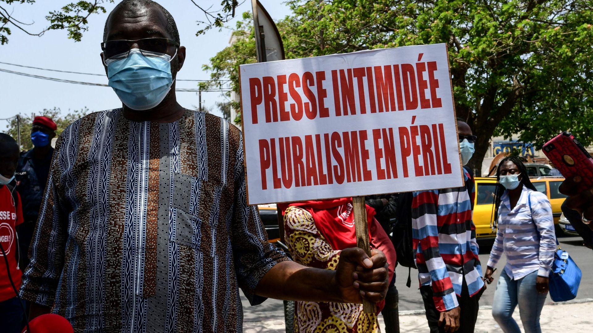Manifestation pour la liberté de la presse au Sénégal