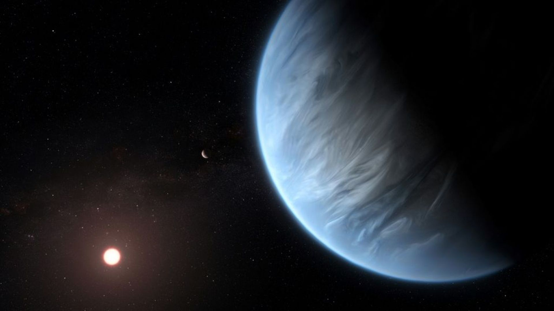 La planète K2-18b sur un document réalisé par ESA/Hubble le 11 septembre 2019