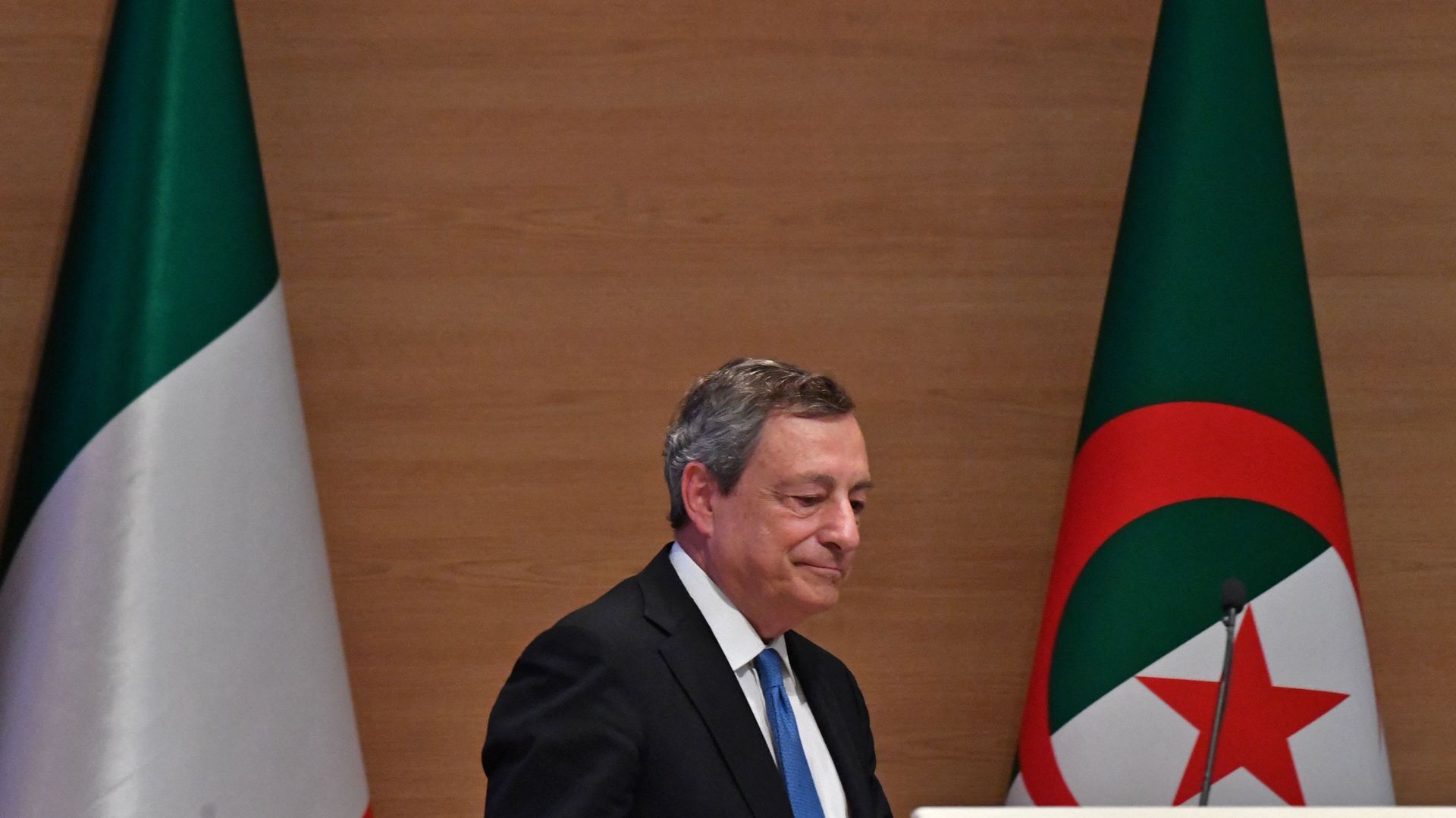 Mario Draghi était lundi en Algérie