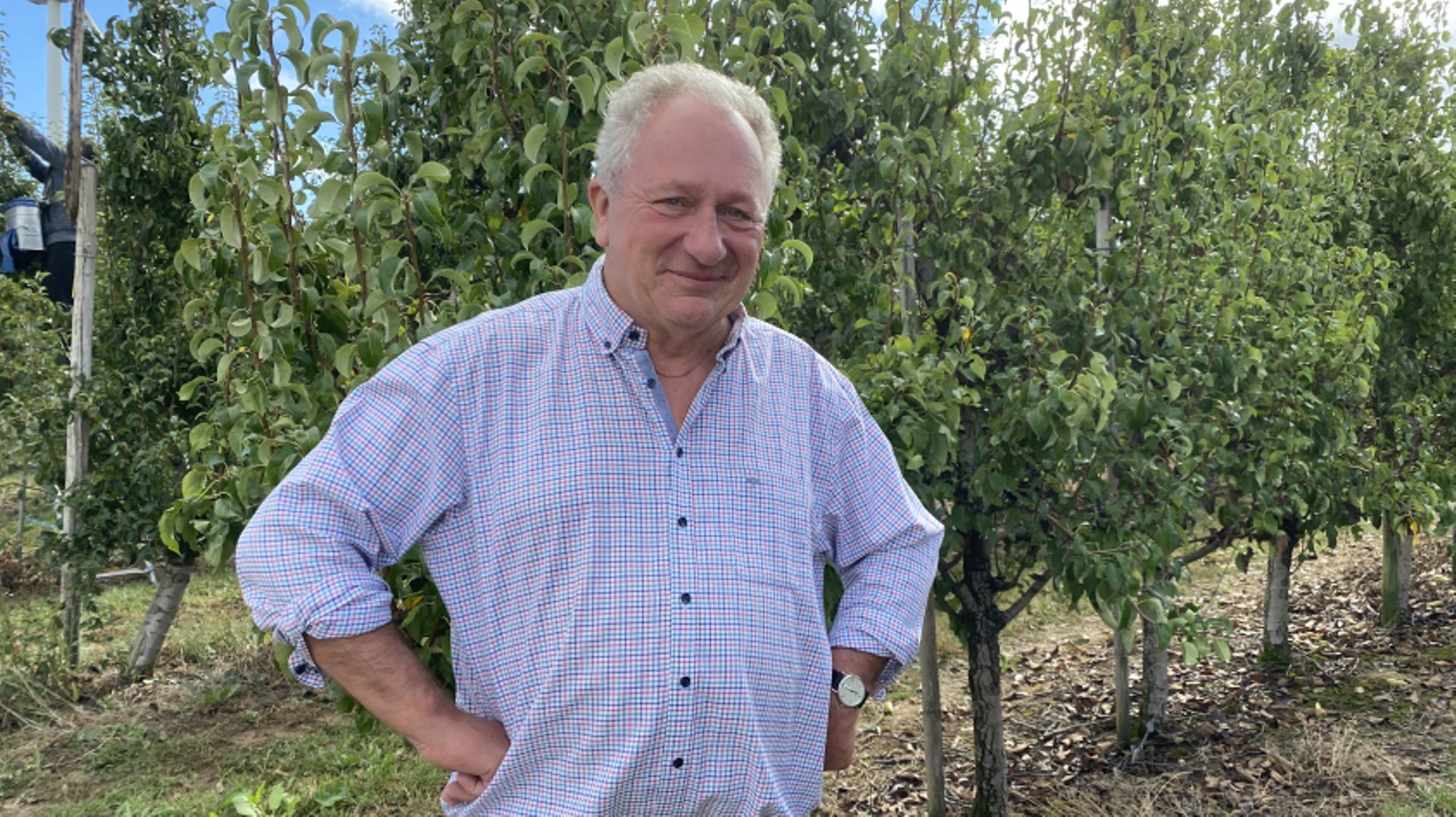 Jules-André Goffin, producteur de fruits à la Ferme des Hêtres, à Rosoux