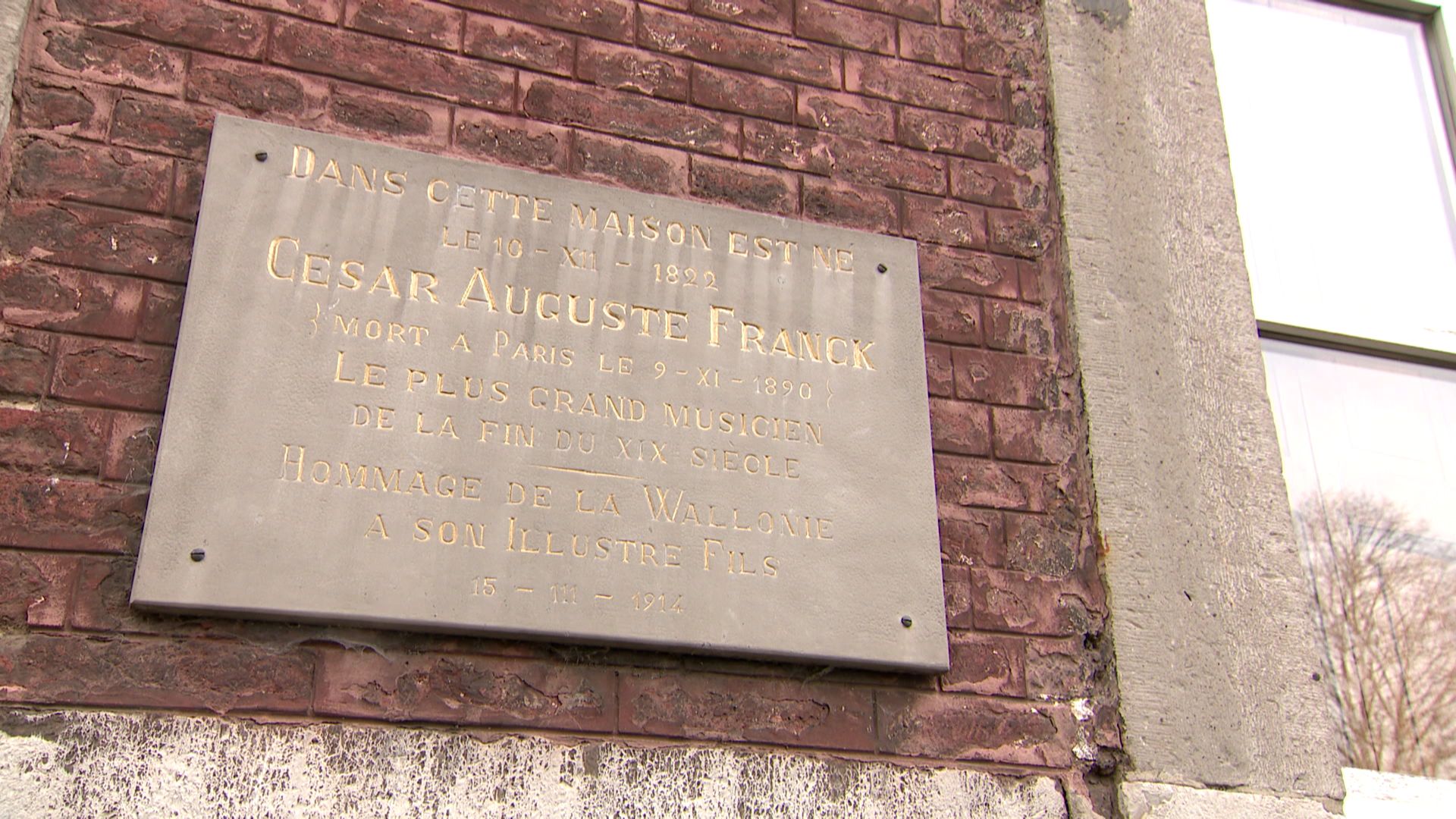 La maison où César Franck est né est située à proximité du conservatoire de Liège.