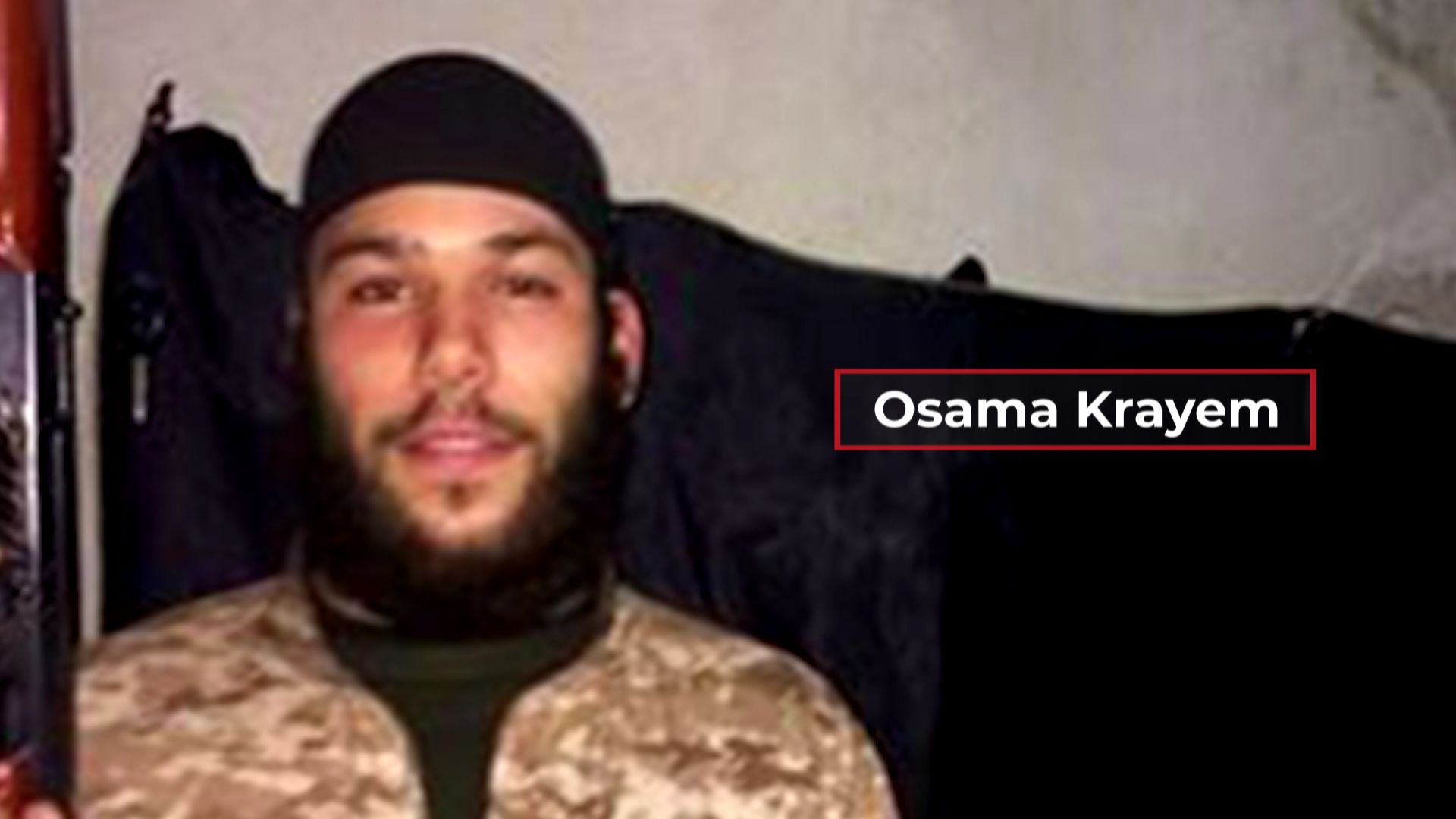 Osama Krayem, combattant du groupe terroriste Etat islamique en Syrie.