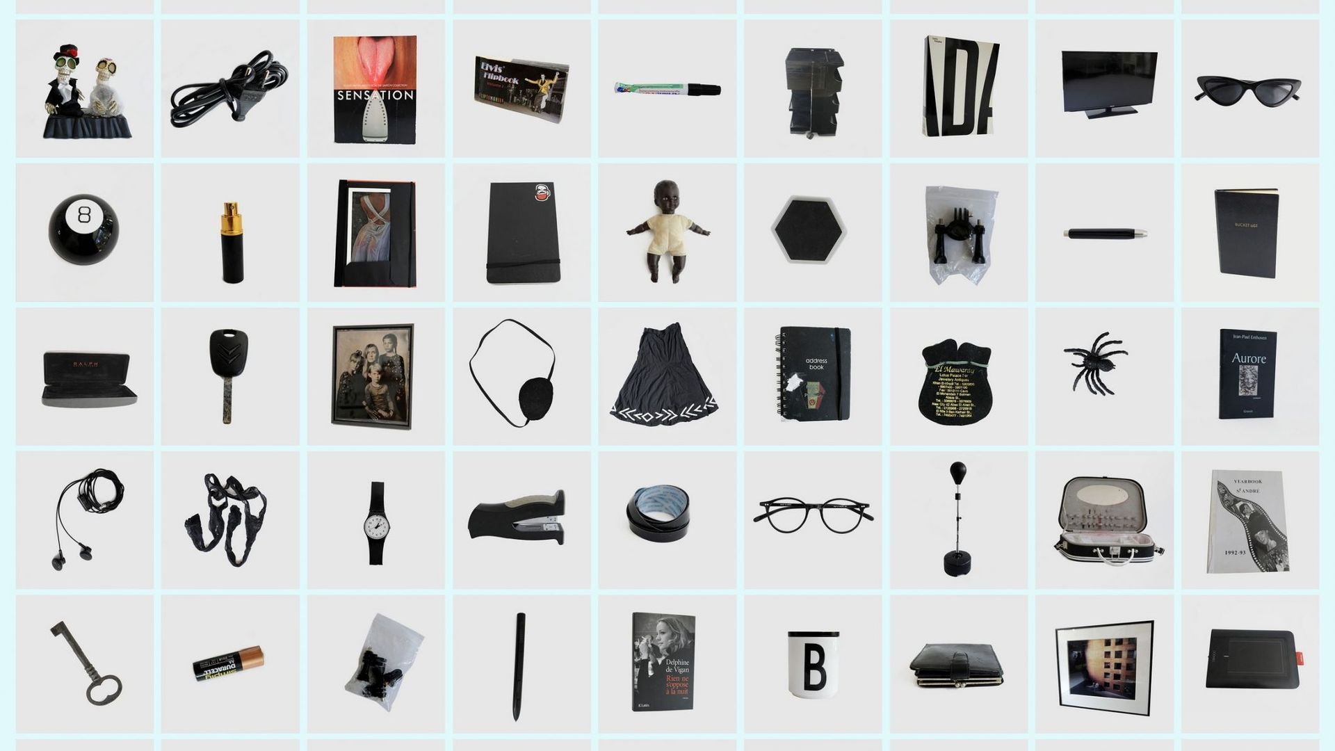 Barbara Iweins, Katalog, 2022 – objets par couleur Noir

