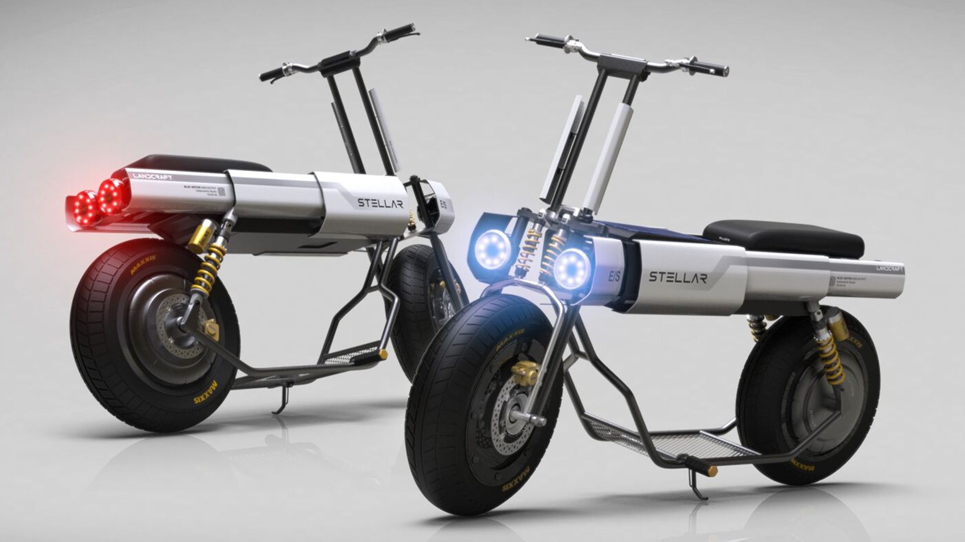 Le concept de moto à panneau solaire Stellar Landcraft