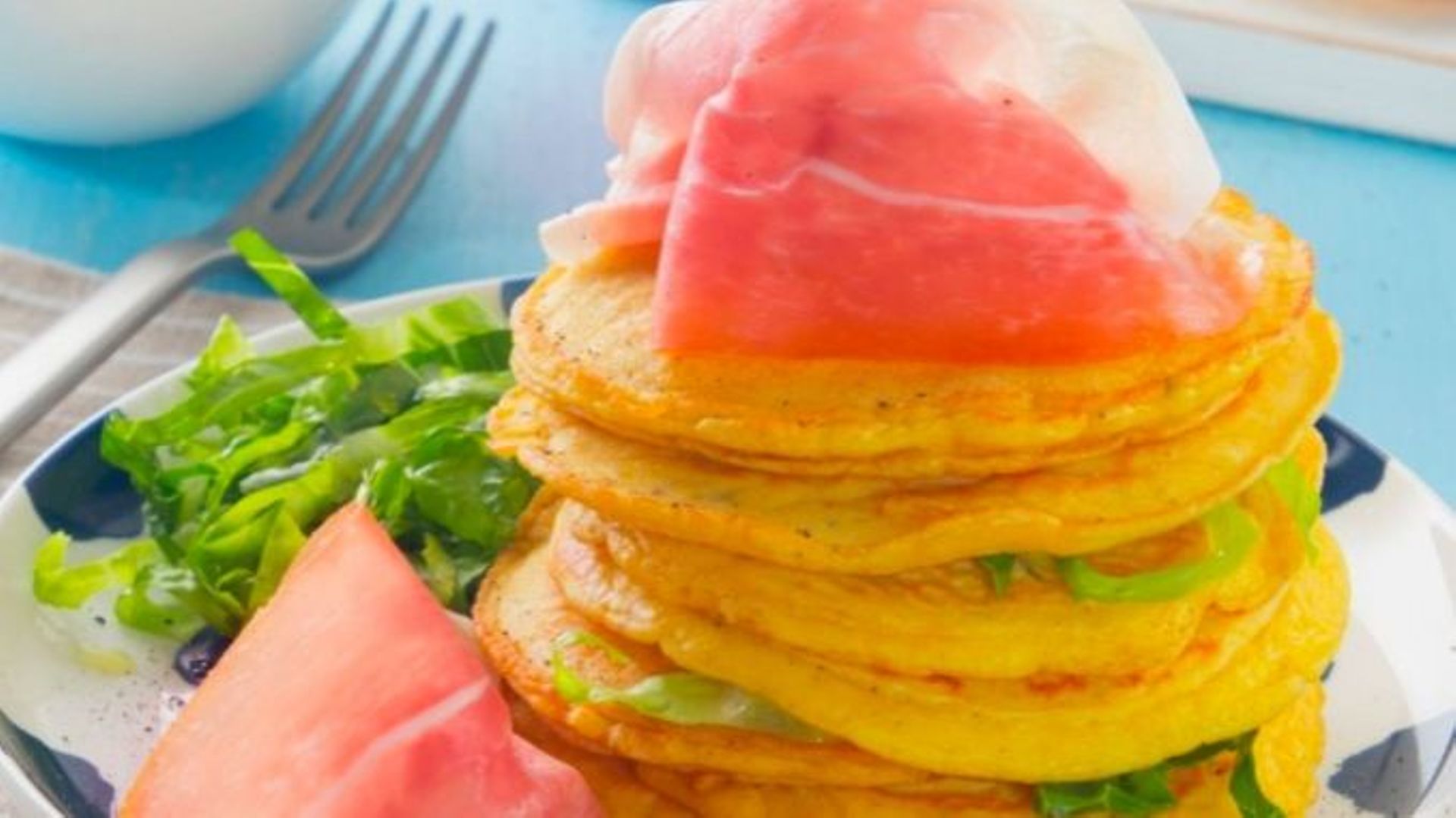 Mini pancakes salati