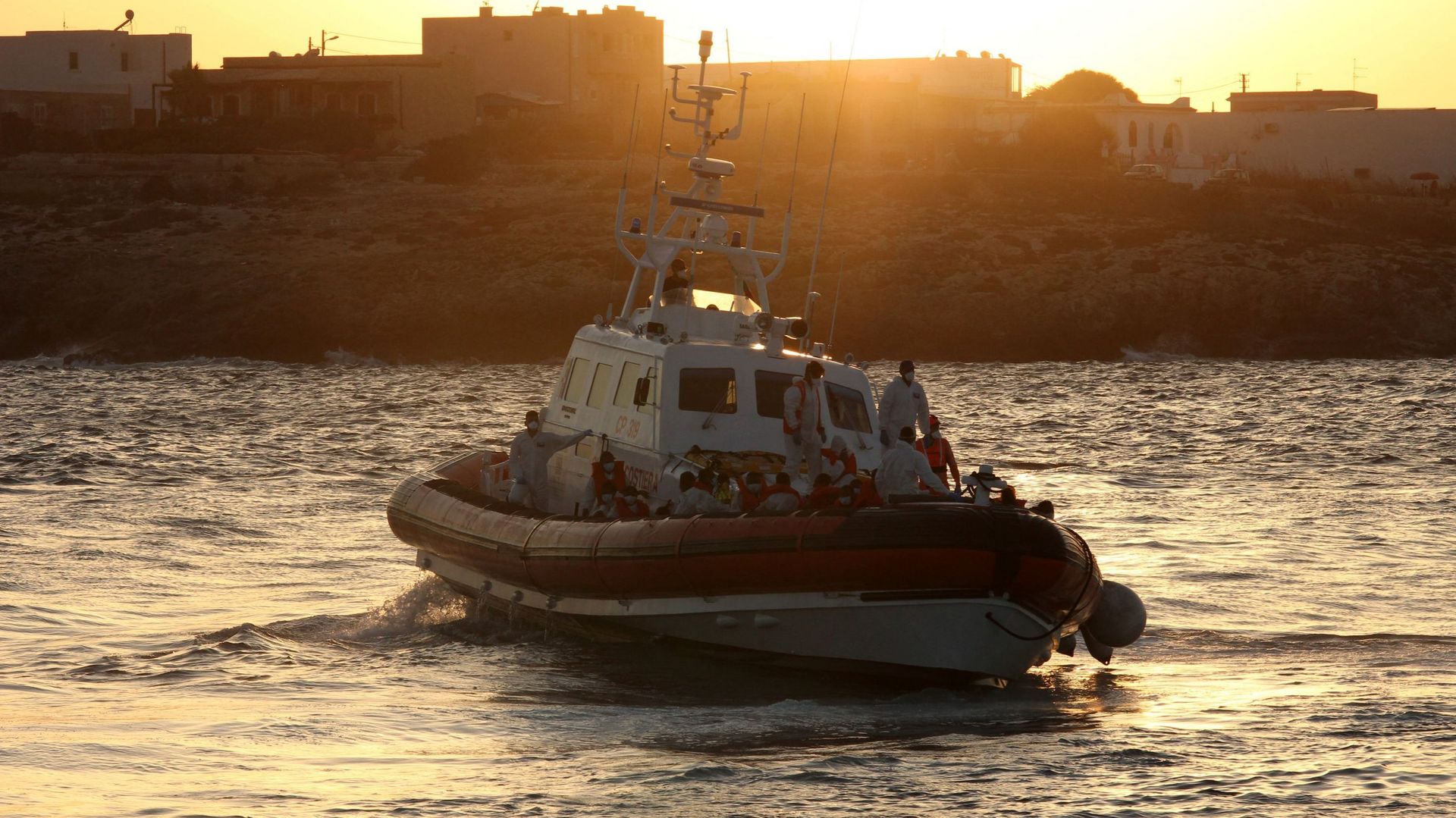 Opération de sauvetage de migrants à Lampedusa, en août 2020 (illustration)