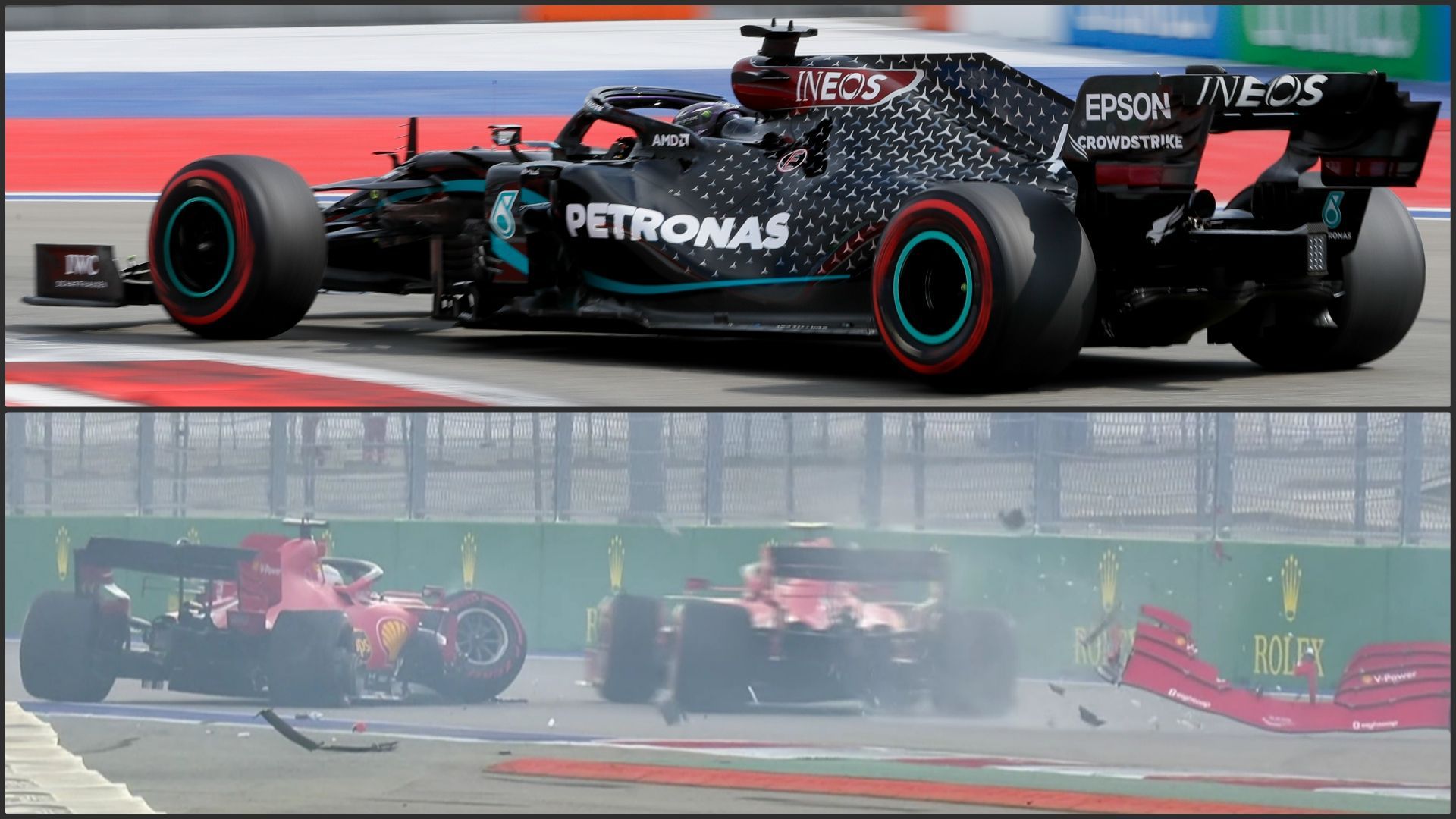 F1 Russie : Hamilton en pole position devant Verstappen à Sotchi, crash impressionnant de Vettel