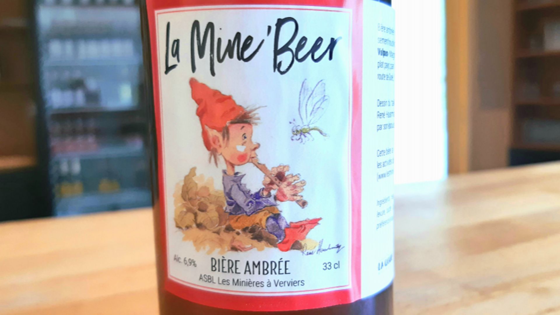 L'étiquette de la nouvelle bière des Minières est un dessin de René Hausman.