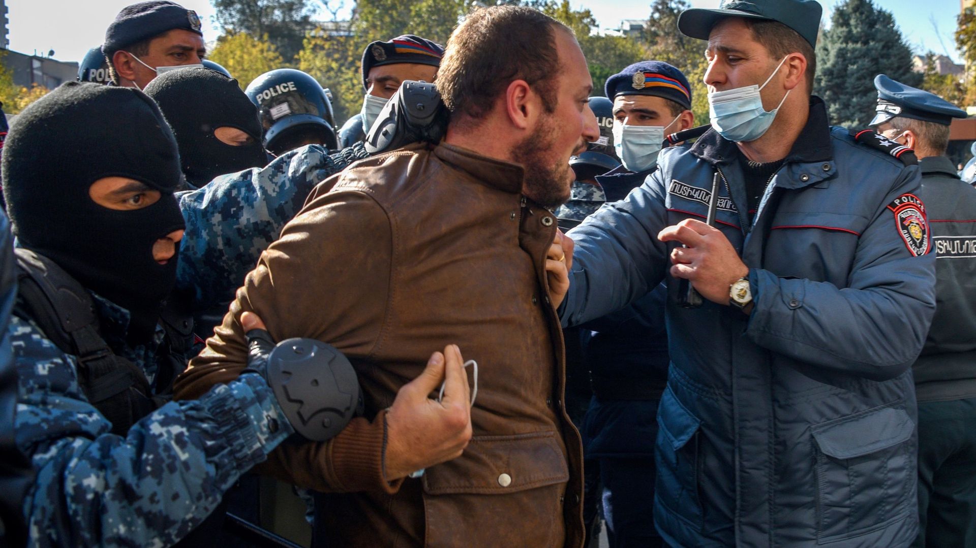 Des manifestants ont été arrêtés à Yerevan. 