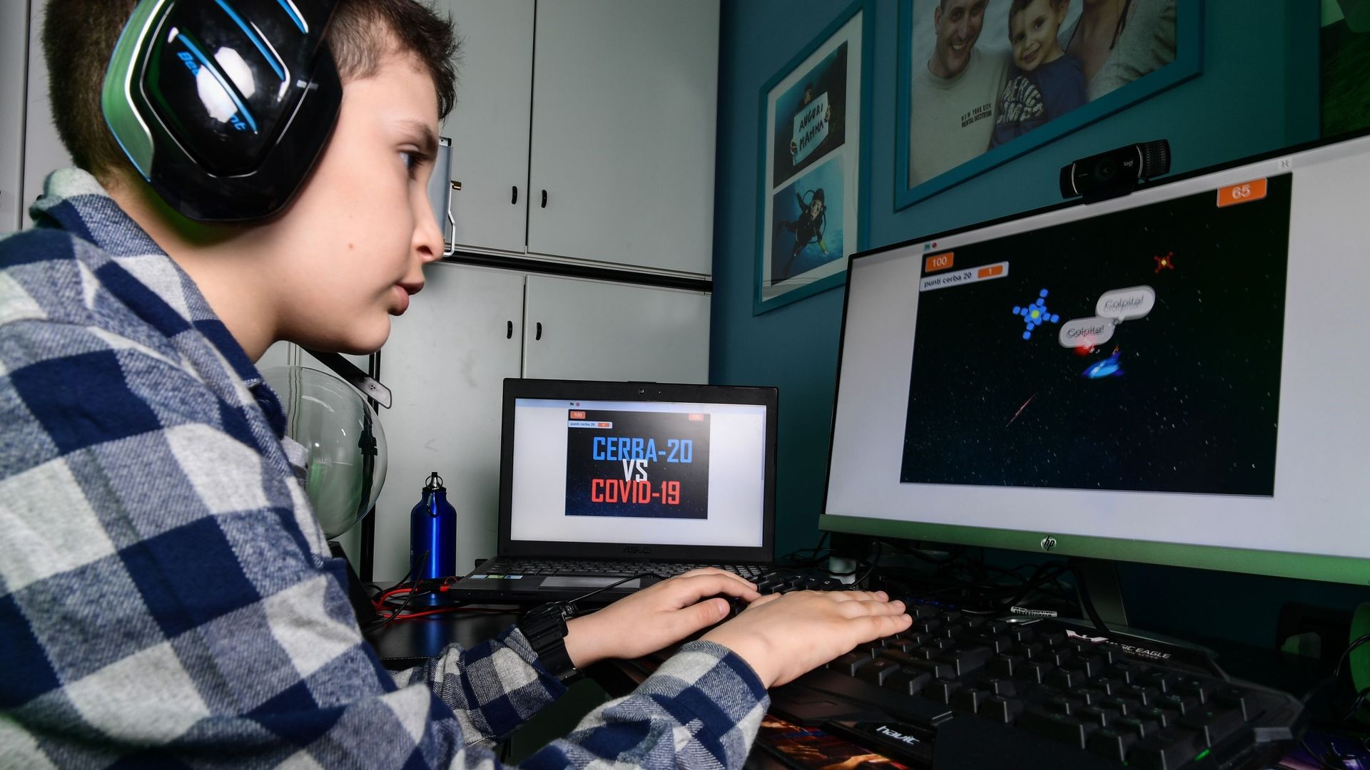 Confiné, un garçon de 9 ans crée un jeu vidéo sur le coronavirus