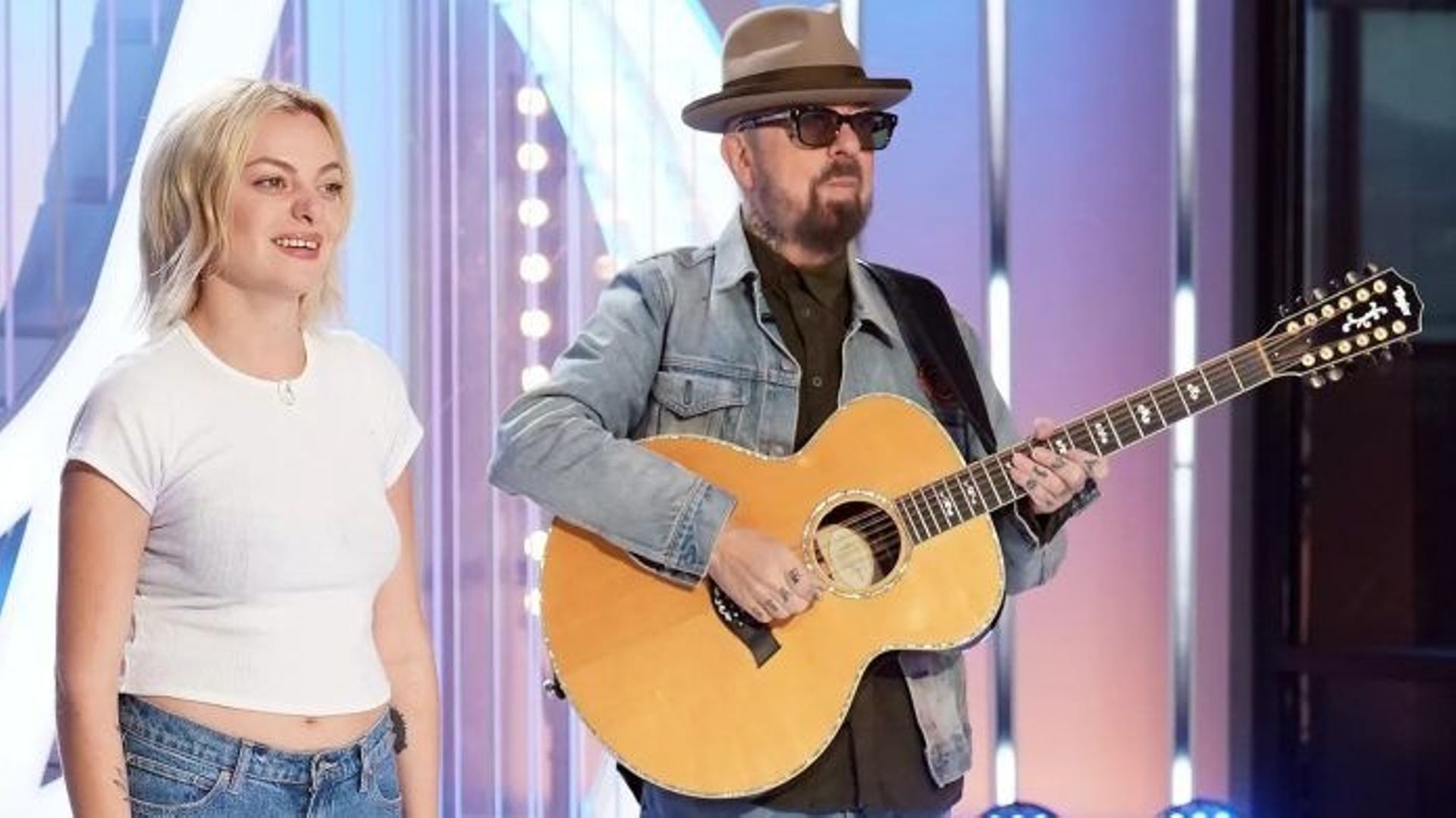 Dave et Kaya Stewart lors de l'audition pour "American Idol".