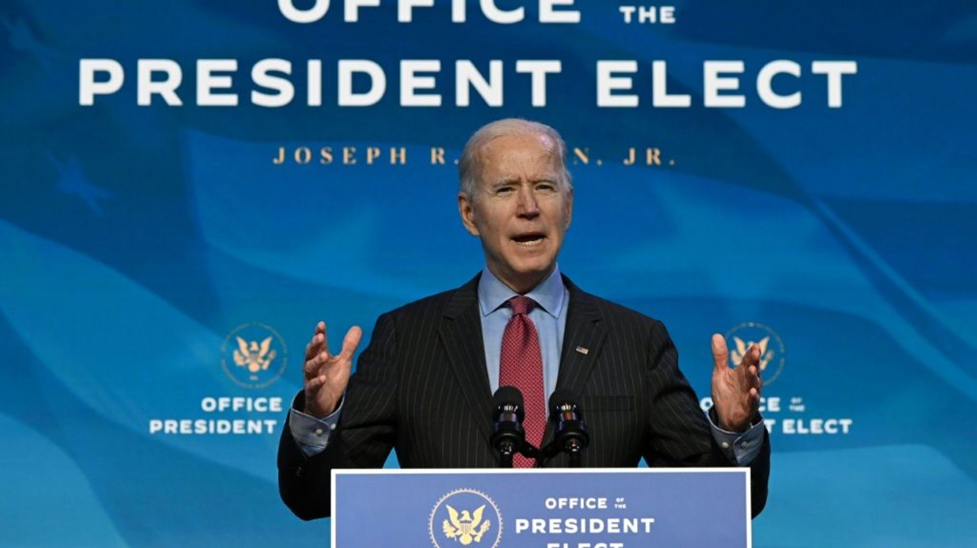 Joe Biden lors d'une conférence de presse à Wilmington, dans le Delaware, le 8 janvier 2021