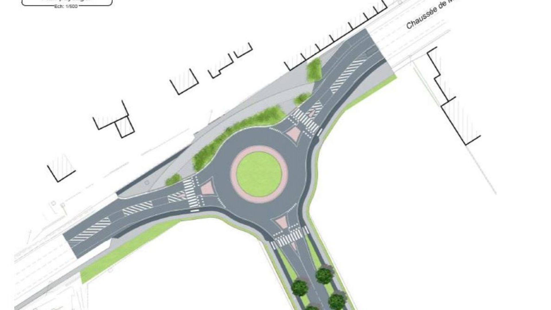 Braine-le-Comte: aménagement d'un rond-point sur la chaussée de Mons ...