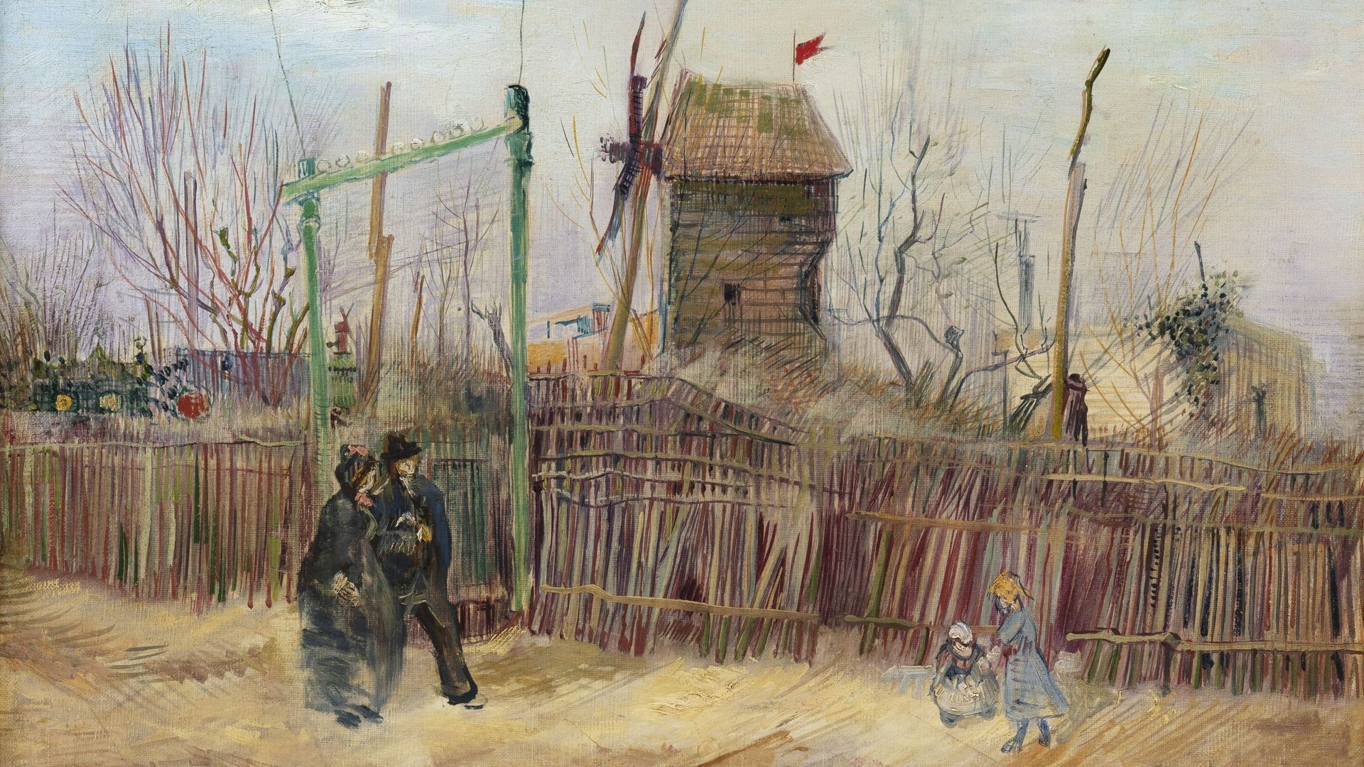 "Scène de rue à Montmartre" de Vincent Van Gogh (1887) a été adjugé 13 millions d'euros.