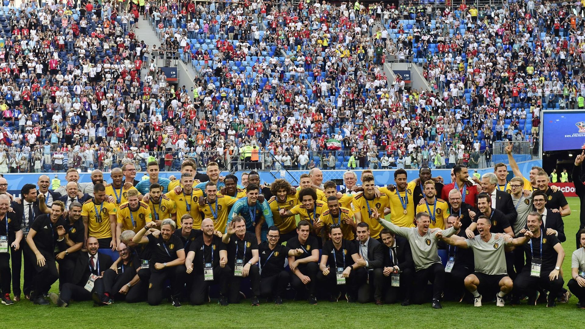 La Belgique célèbre sa médaille de bronze à la Coupe du Monde 2018
