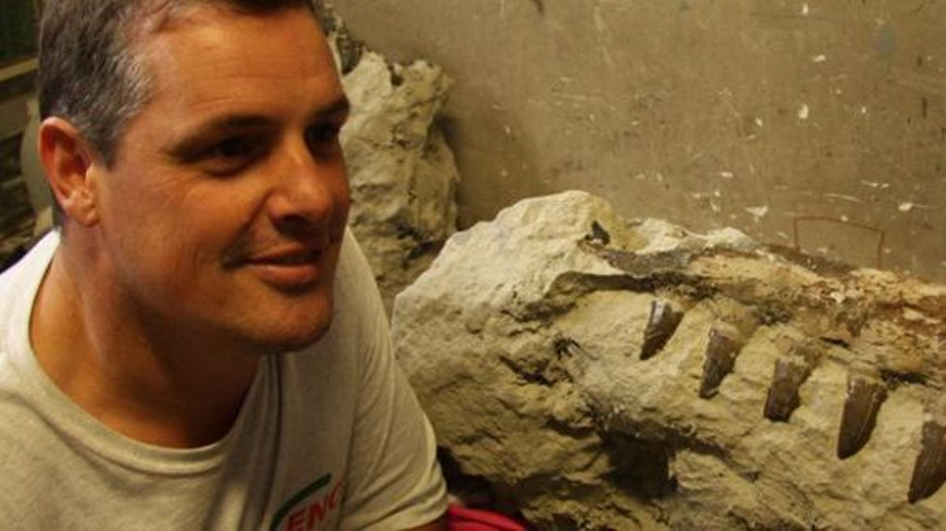 Carlo, l'ouvrier qui a découvert le fossile de mosasaure