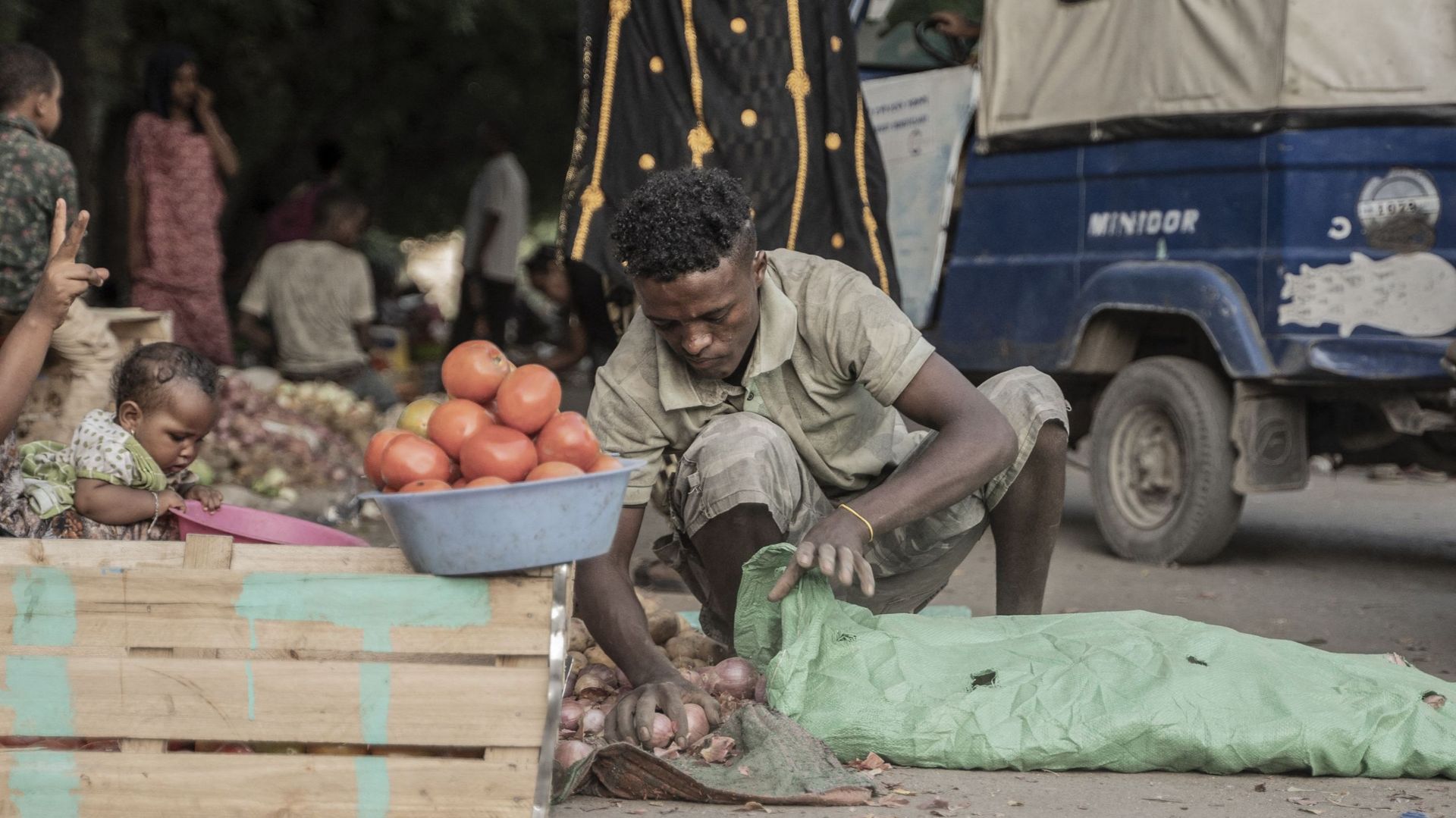Un homme vend des épices alimentaires à Dire Dawa, en Éthiopie, le 23 octobre 2022 (illustration)