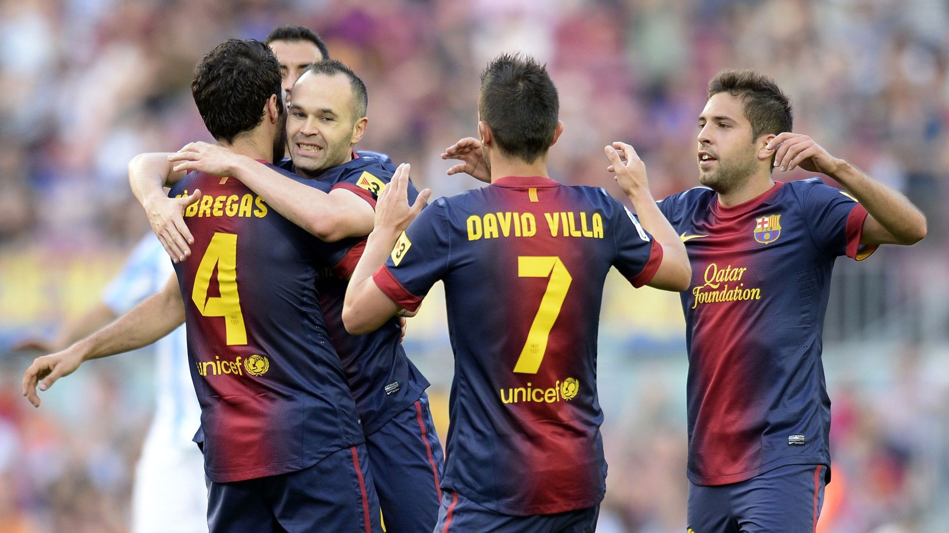 La joie des joueurs du Barça