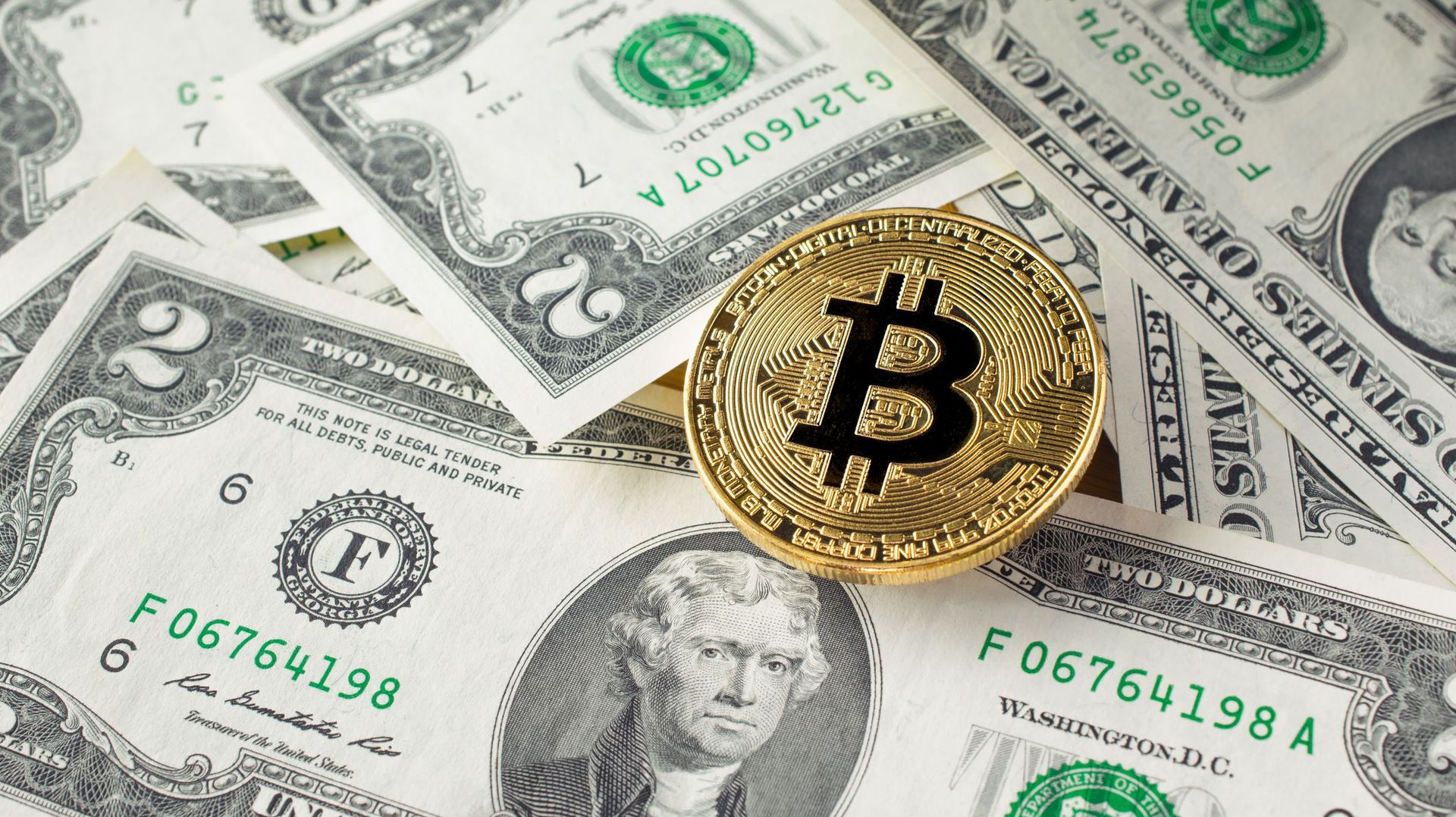Close-Up Of Bitcoin