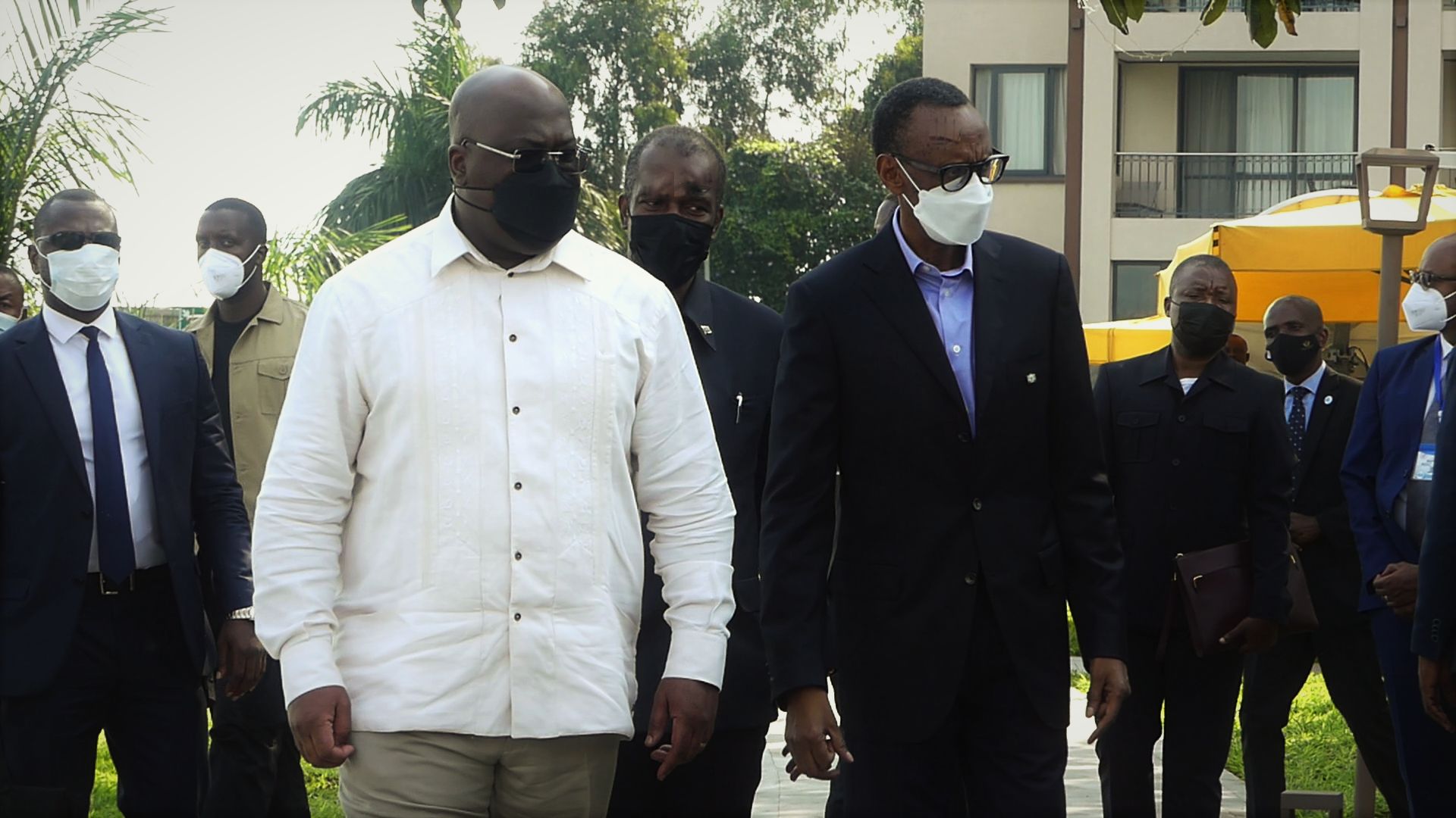 Félix Tshisekedi et Paul Kagame à Goma, le 10 août 2021.