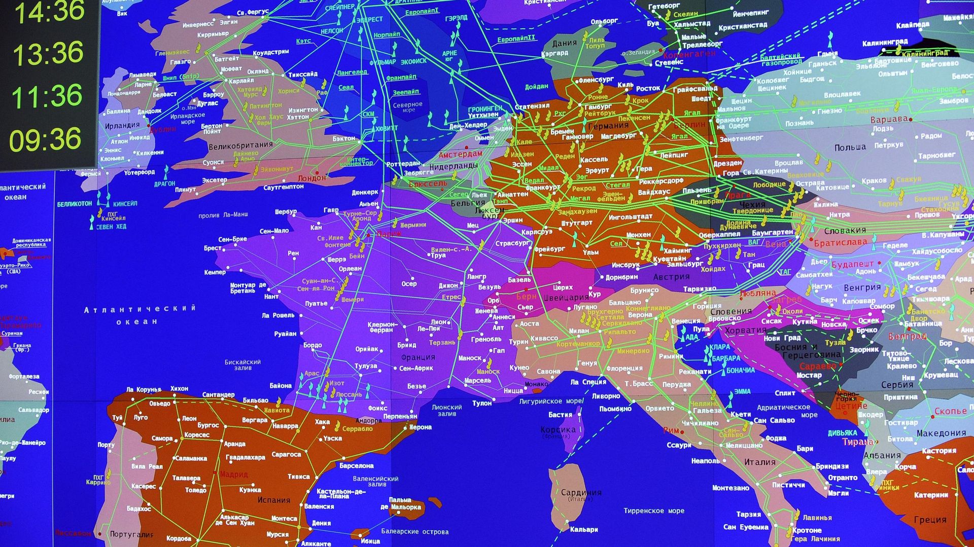 Le réseau Gazprom s'étend sur une grande partie de l'Europe