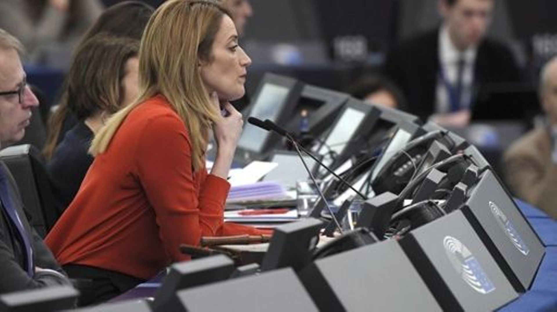 La présidente du Parlement européen, Roberta Metsola, le 15 février 2023.