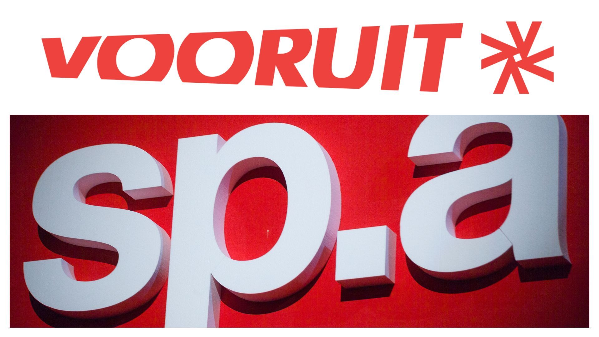 Logo de "Vooruit" et de son "ancêtre" le "sp.a"