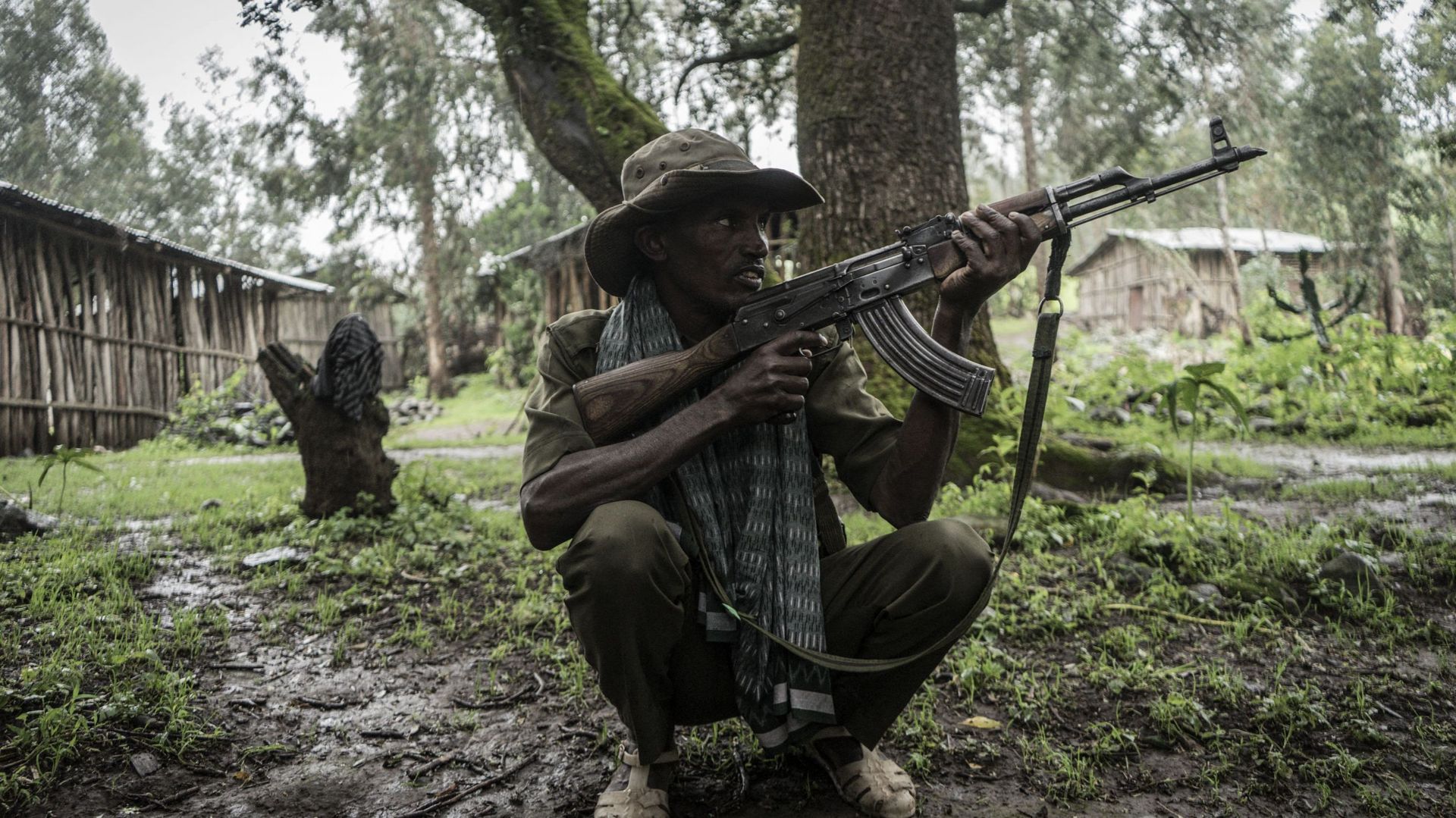 Un milicien amhara.