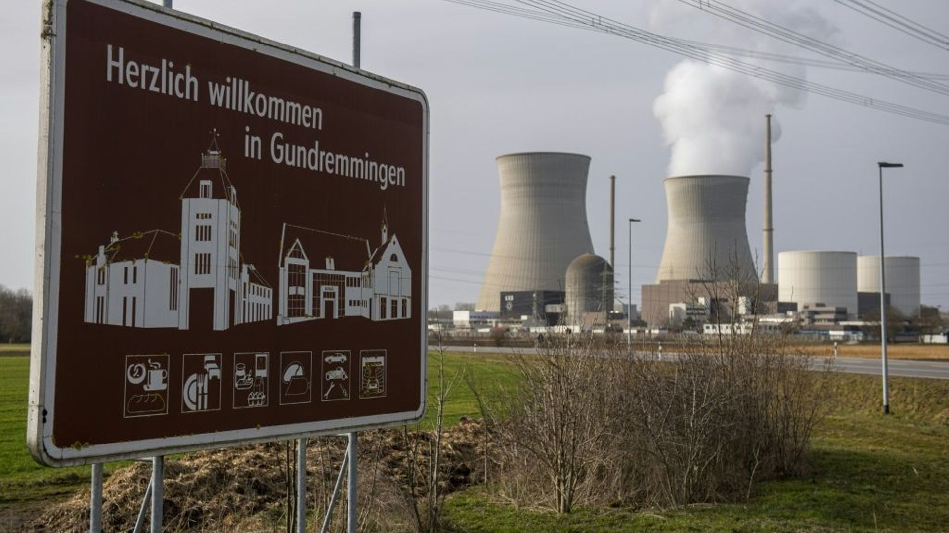 La centrale nucléaire de Gundremmingen dans le sud de l'Allemagne, le 26 février 2021