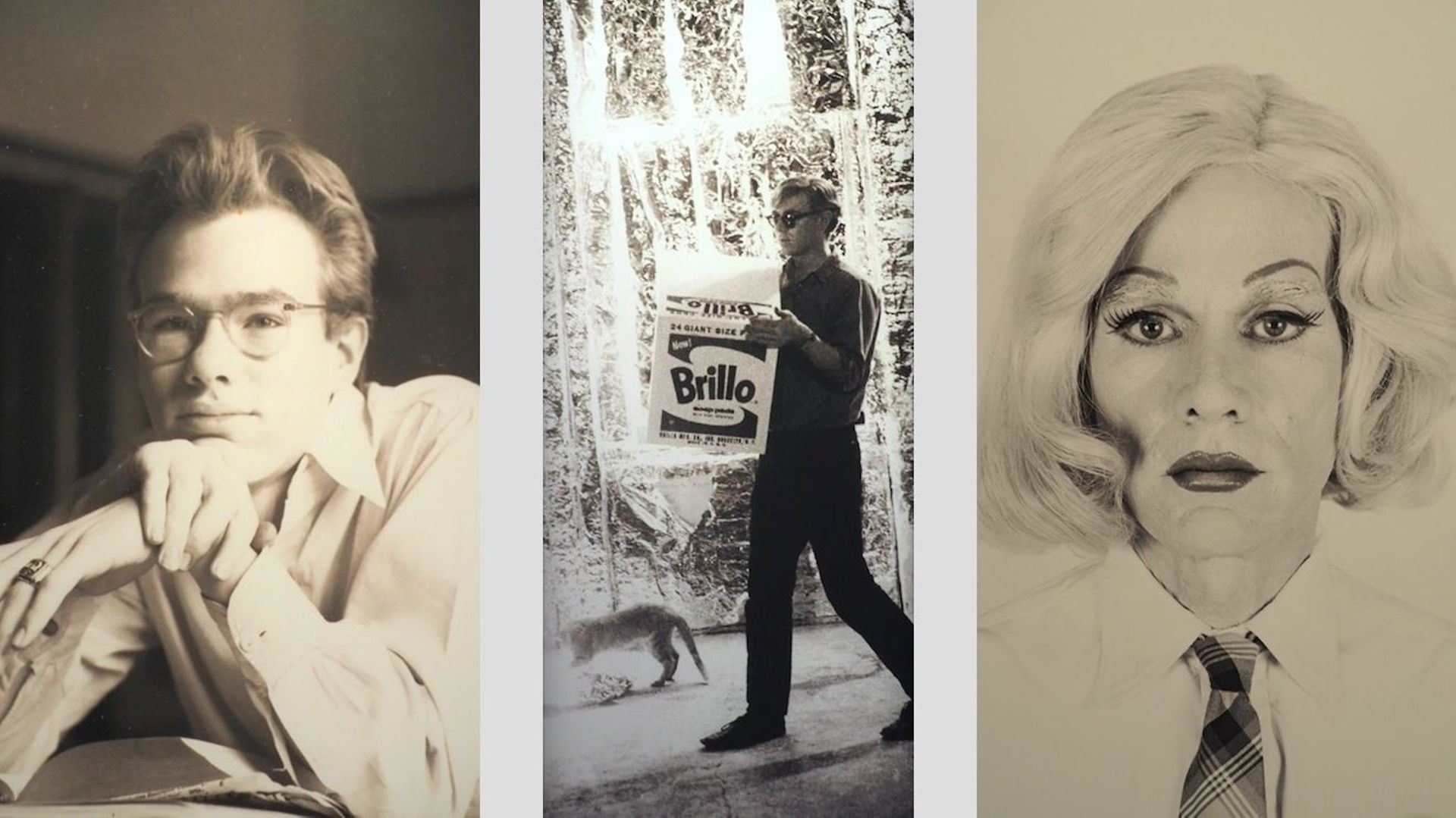 Andy Warhol dans les années 50, 60 à la Factory et en drag dans la série Altered Image en 1981