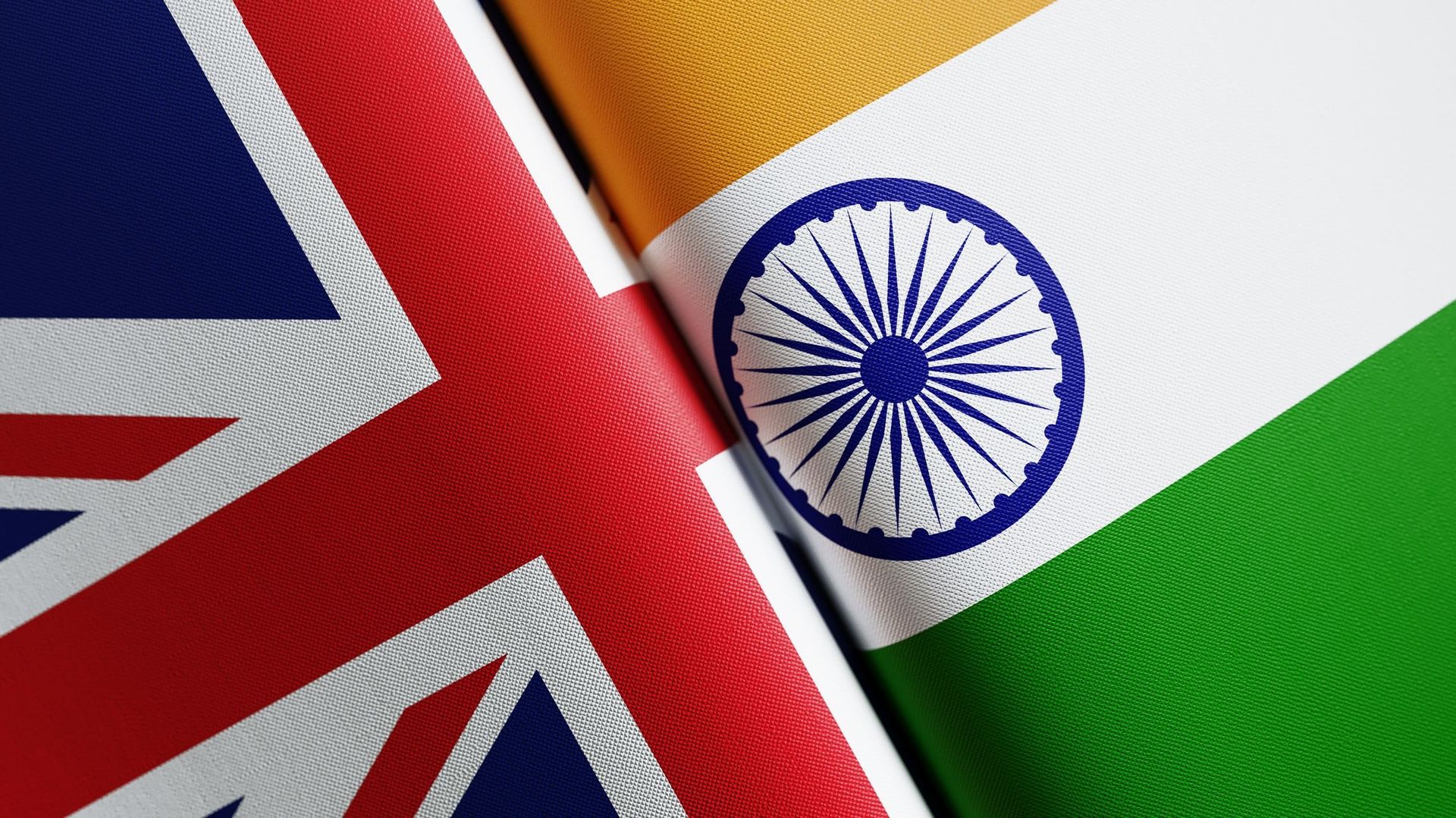 Drapeaux indien et britannique, image d’illustration