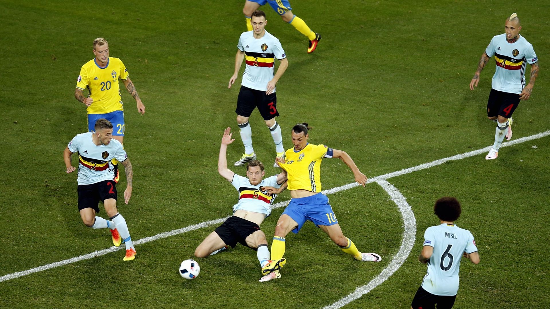 Suède - Belgique - Zlatan Ibrahimovic face aux Diables Rouges en 2016