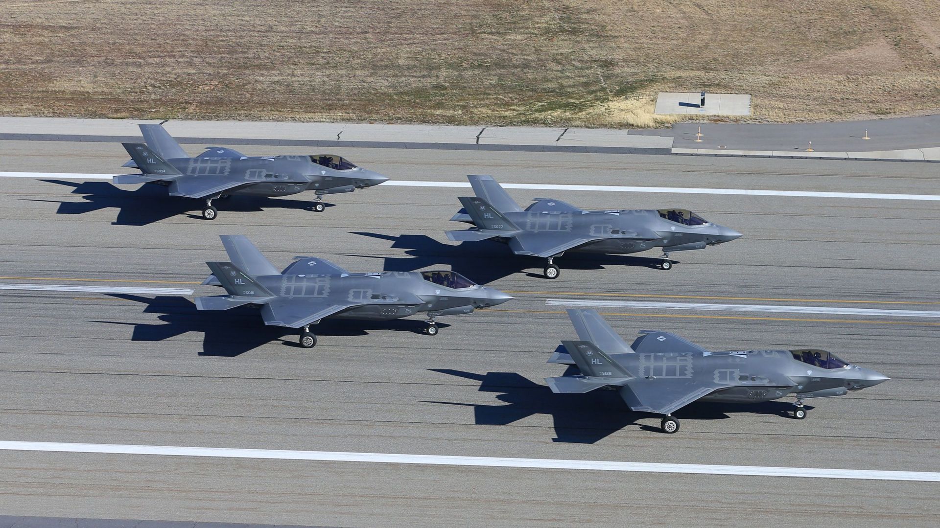 Des F-35 américains sur la base de Hill dans l'Utah.
