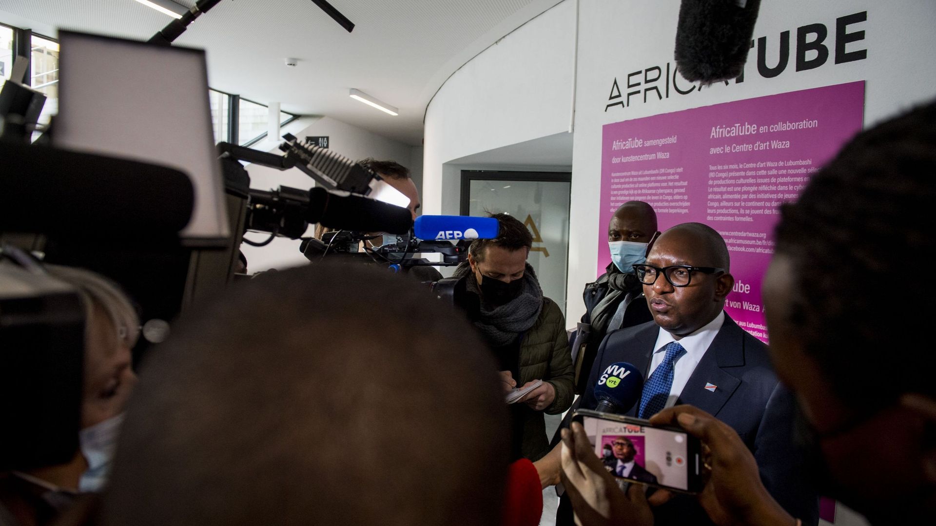 Le premier ministre congolais Jean-Michel Sama Lukonde à Tervueren , le 17 février 