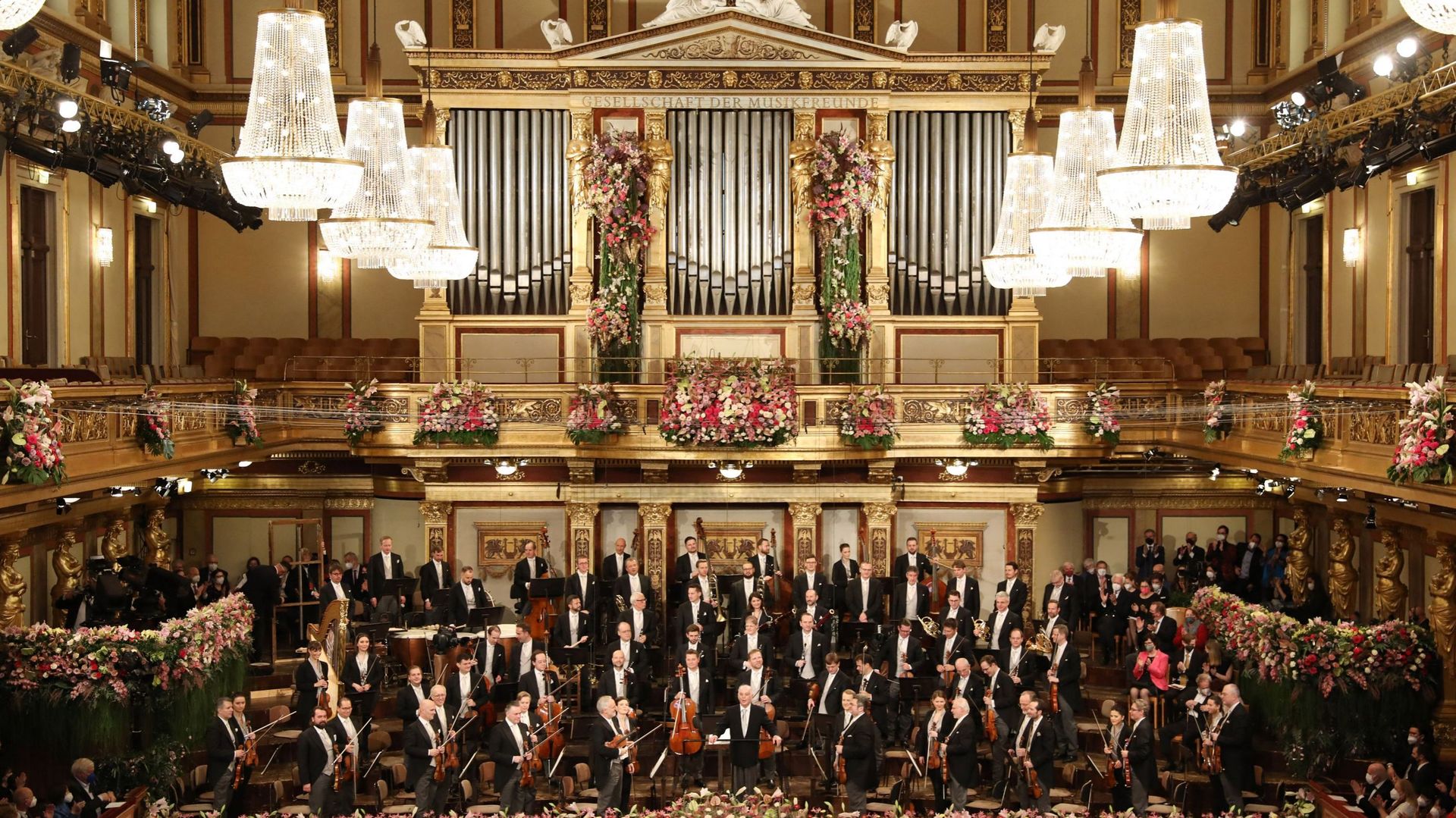 L’Orchestre Philharmonique de Vienne lors du Concert de Nouvel an le 1er janvier 2022