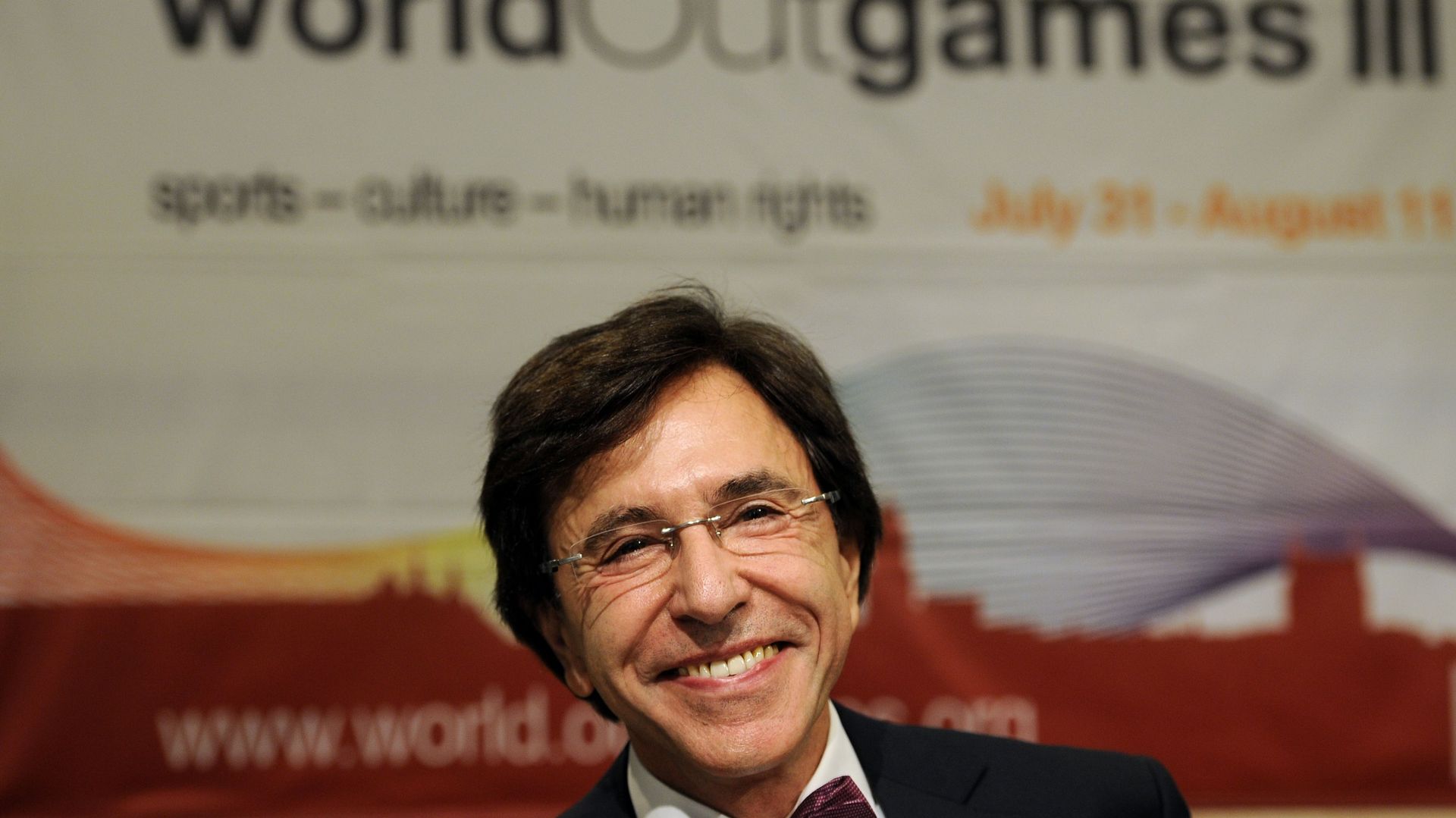 Elio Di Rupo à la conférence de presse de présentation des worldOutgames