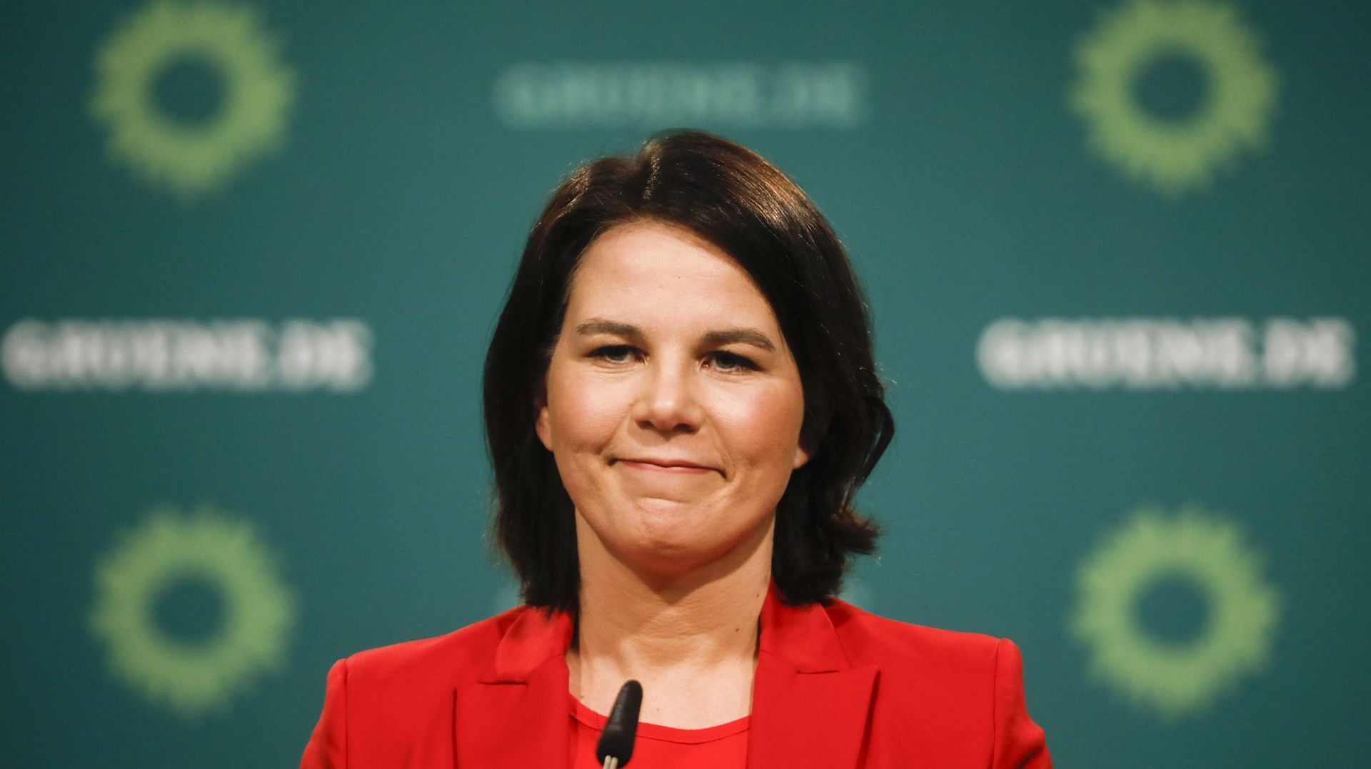 Annalena Baerbock, co-dirigeante du parti vert allemand et principale candidate aux prochaines élections nationales de septembre, le 26 avril à Berlin 