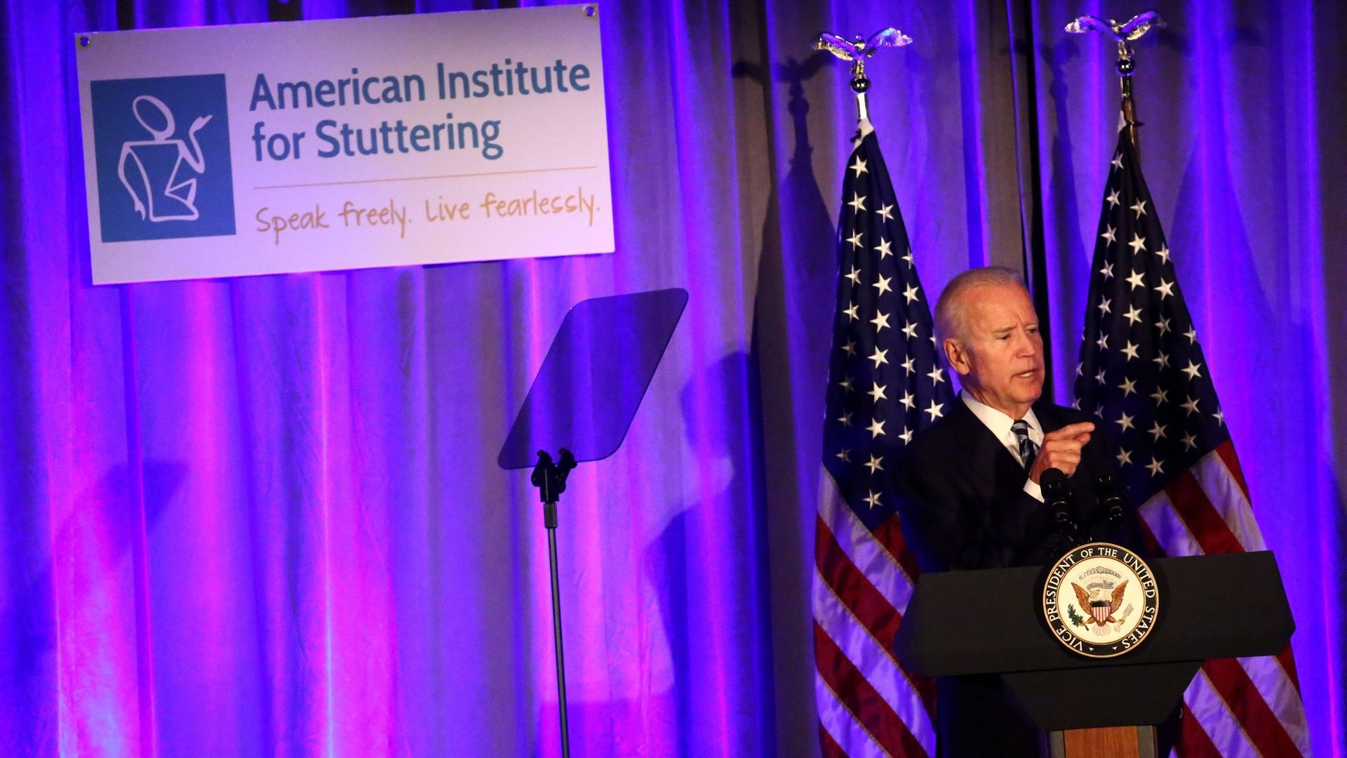 Joe Biden photographiée le 6 juin 2016 lors du 10e gala de bienfaisance annuel de l’institut américain de lutte contre le bégaiement.