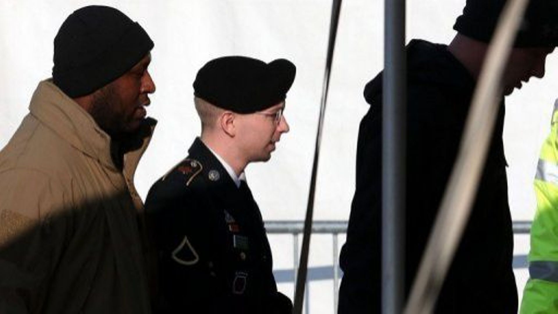 Le soldat américain Bradley Manning, lors d'une audience, le 28 novembre 2012 à Fort Meade dans le Maryland