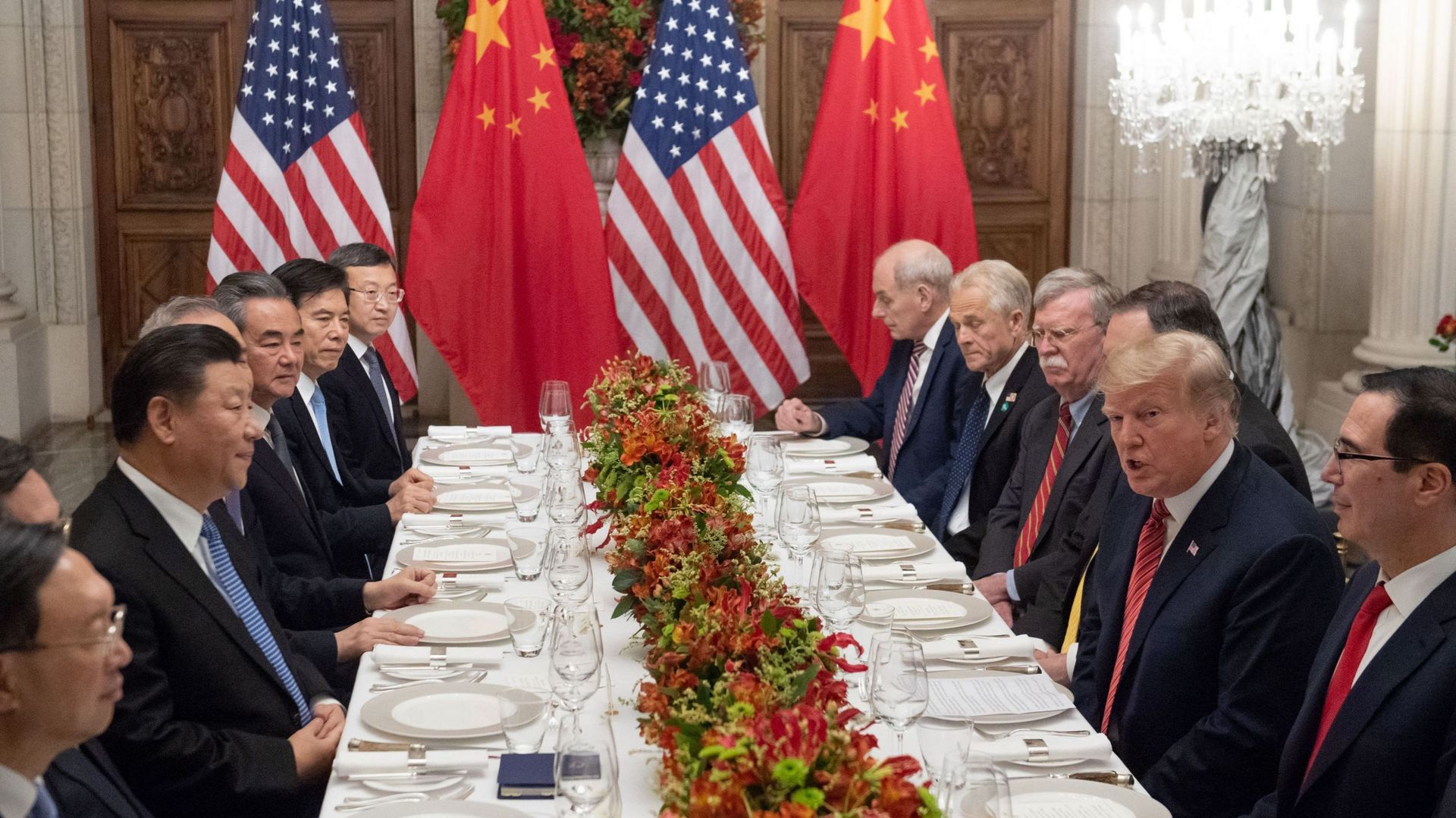 Donald Trump et Xi Jinping lors de leur rencontre en décembre dernier