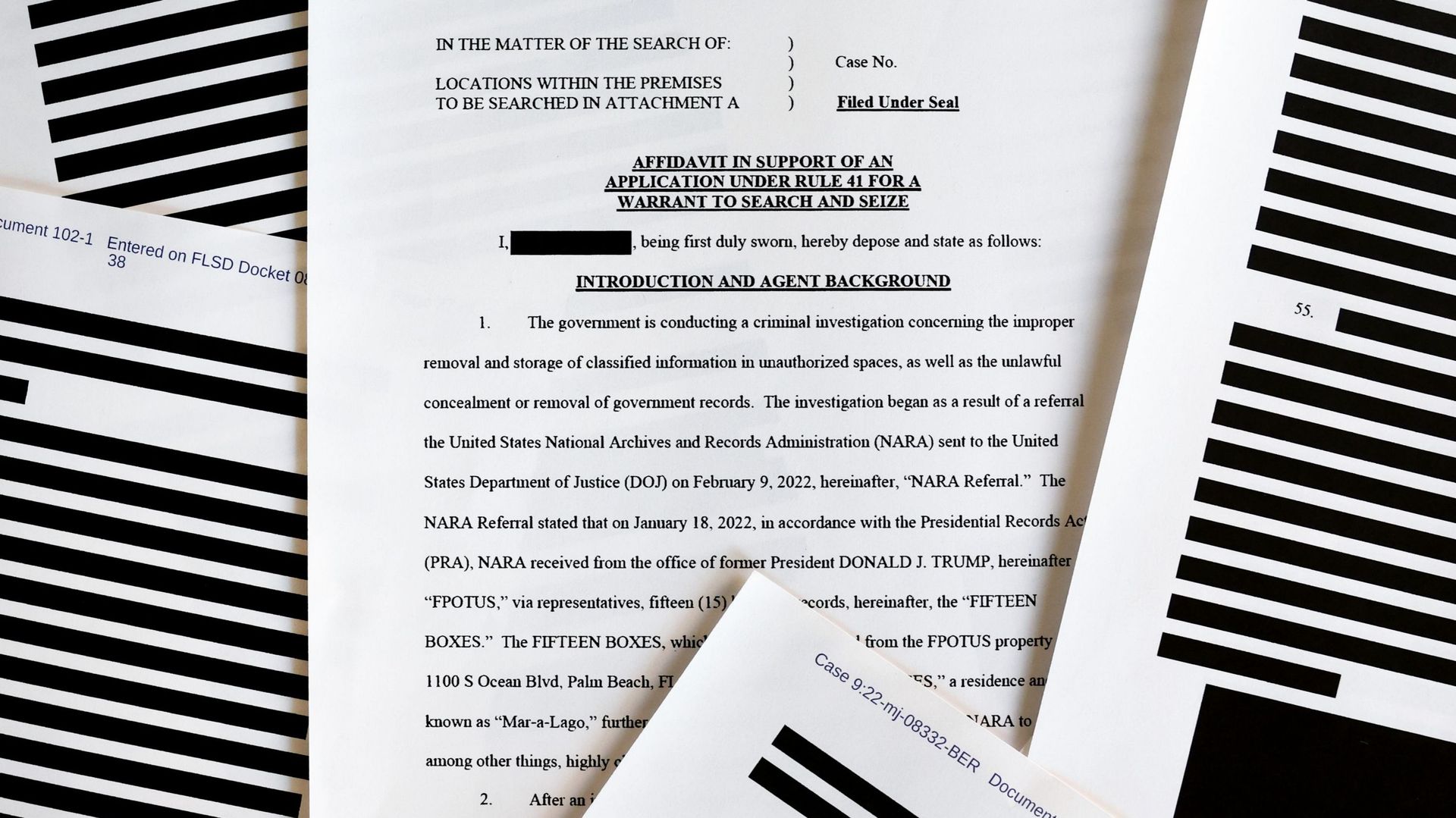 Le mandat de perquisition pour le domaine Mar-a-Lago de l’ancien président Donald Trump le 27 août 2022 en Californie publié par le FBI.