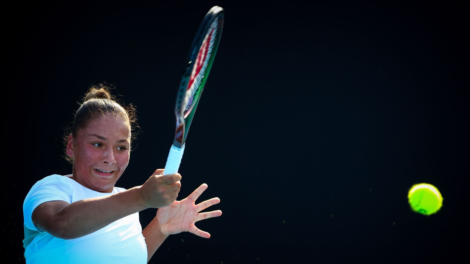 Sofia Costoulas, qualifiée pour les huitièmes de finale de l’Open d’Australie de tennis